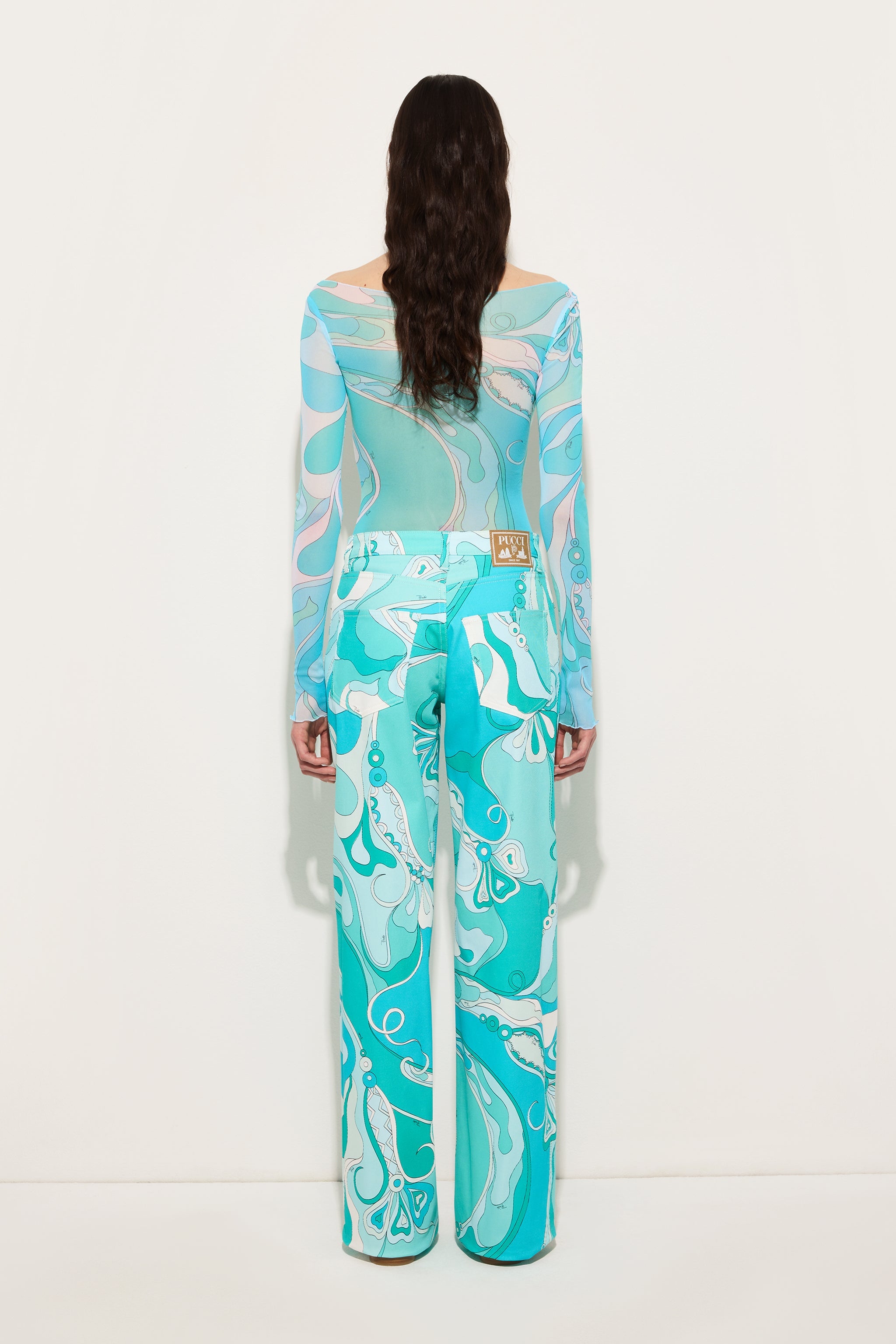 Orchidee Print Tulle Top
 WOMAN Pucci