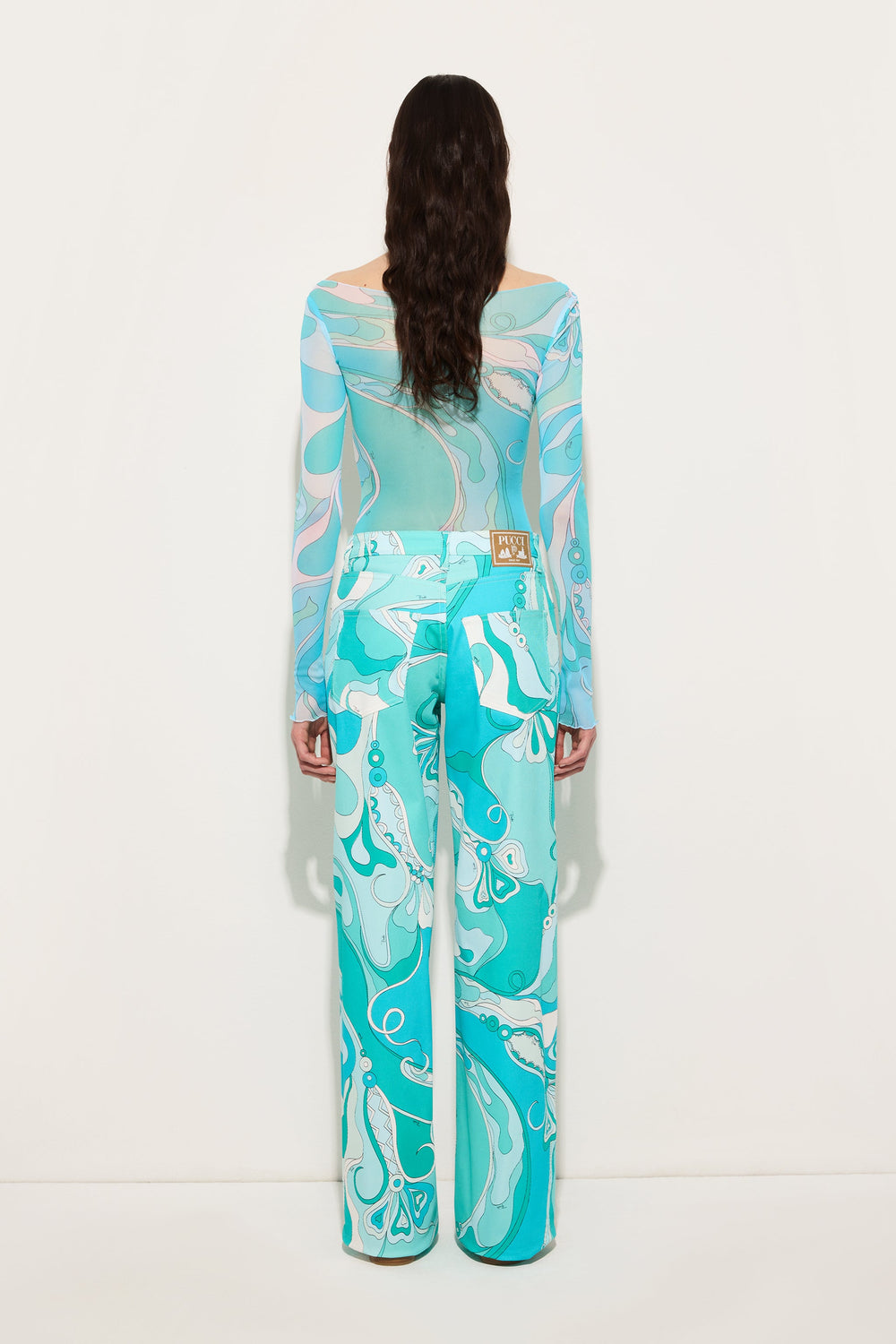 Orchidee Print Tulle Top
 WOMAN Pucci