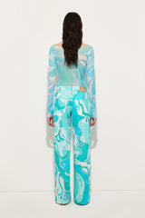 Orchidee Print Tulle Top
 WOMAN Pucci