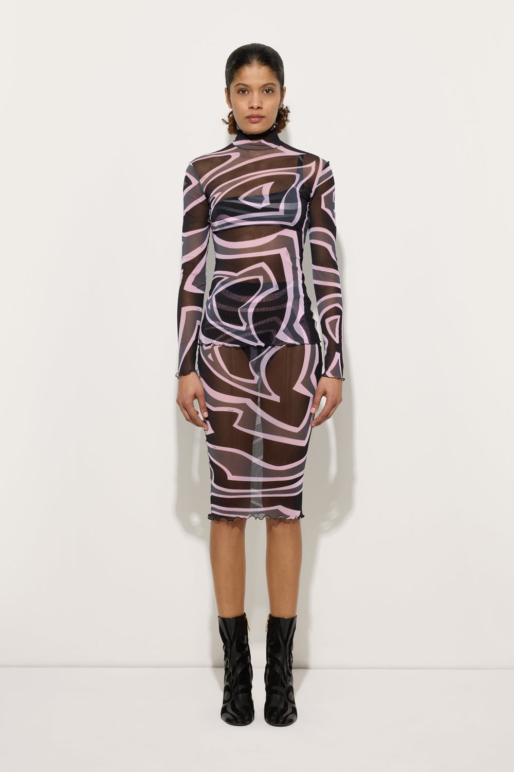 Labirinto Print Tulle Top
 WOMAN Pucci