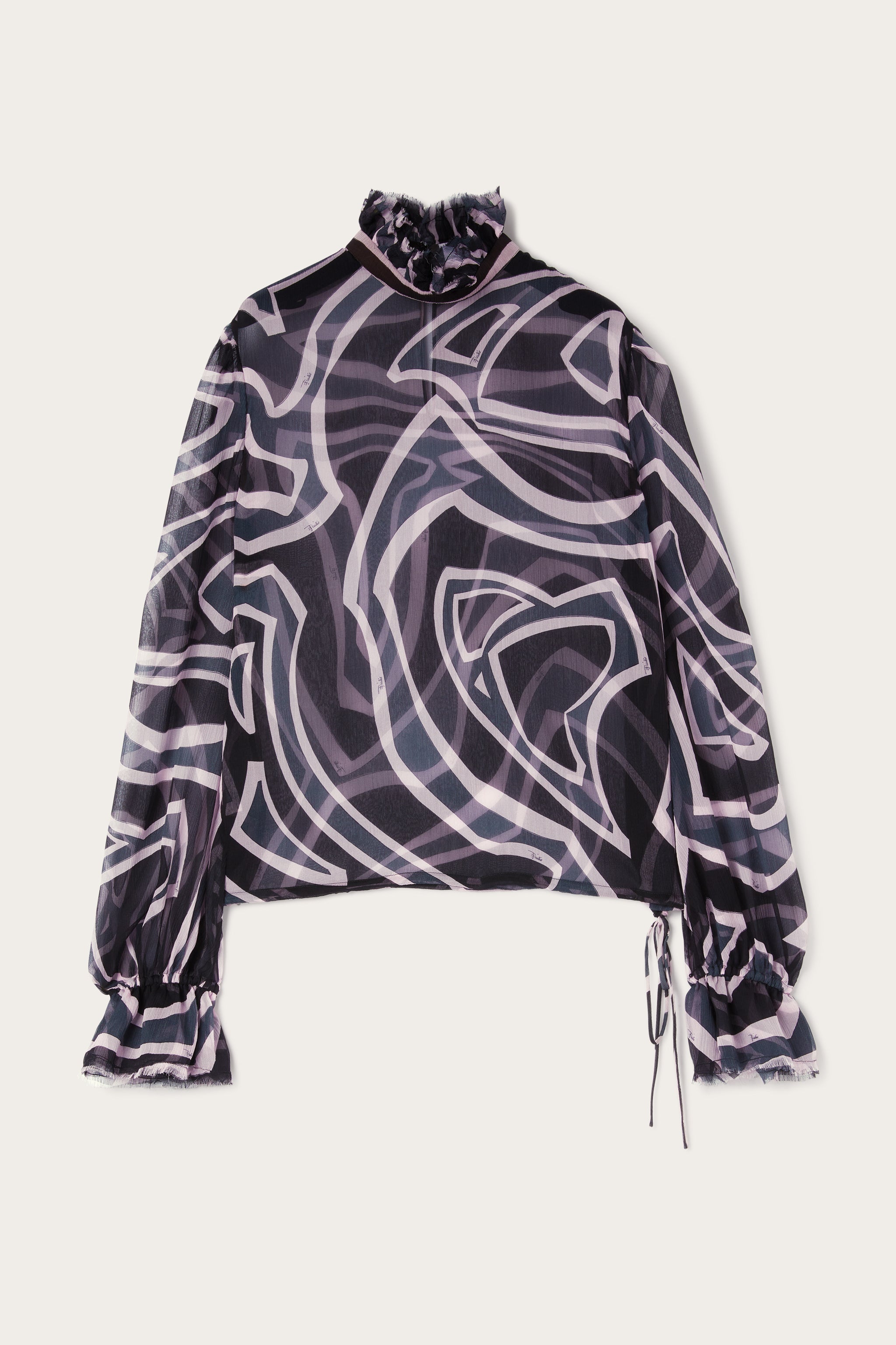 Labirinto Print Blouse with Balloon Sleeves
 WOMAN Pucci