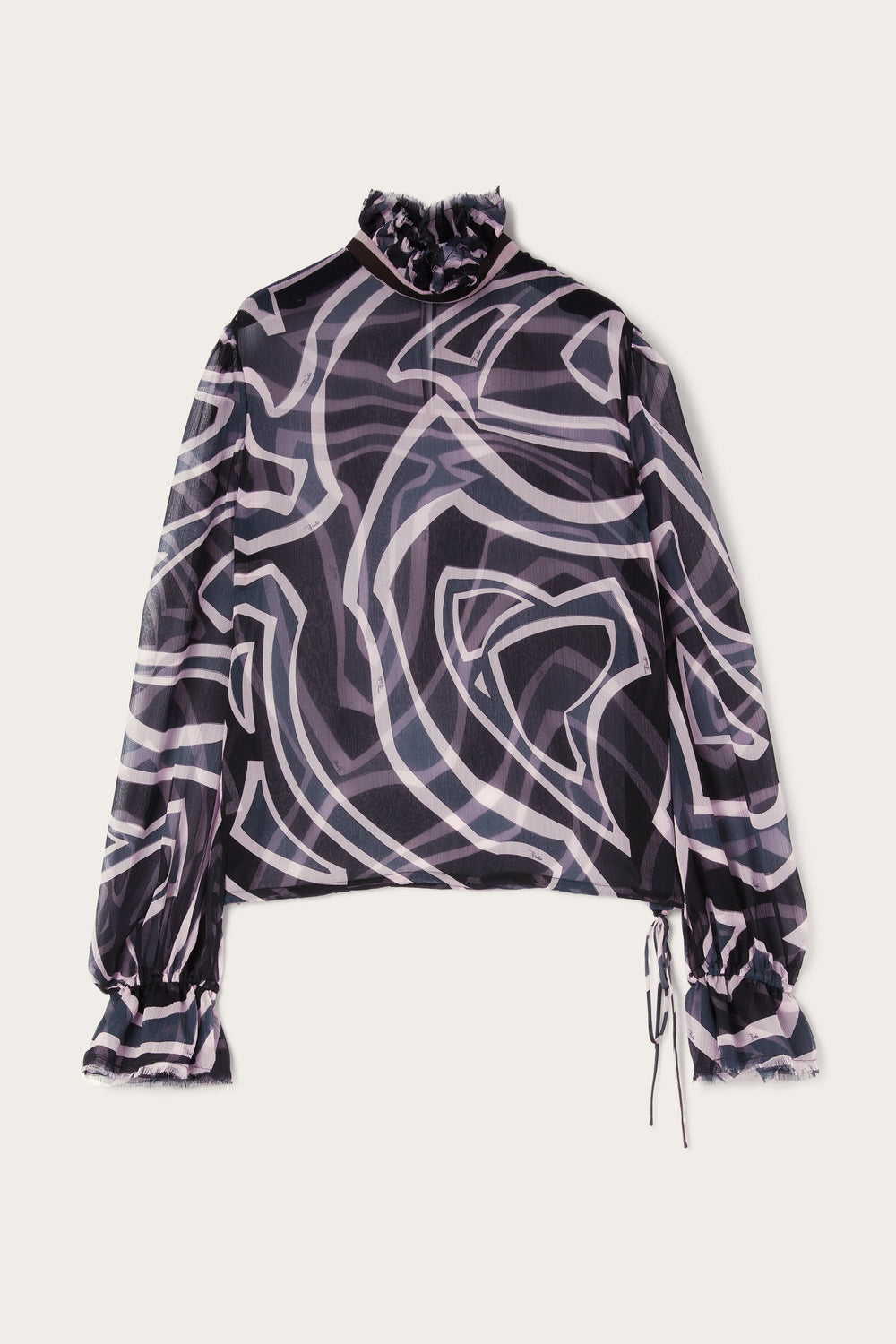 Labirinto Print Blouse with Balloon Sleeves
 WOMAN Pucci