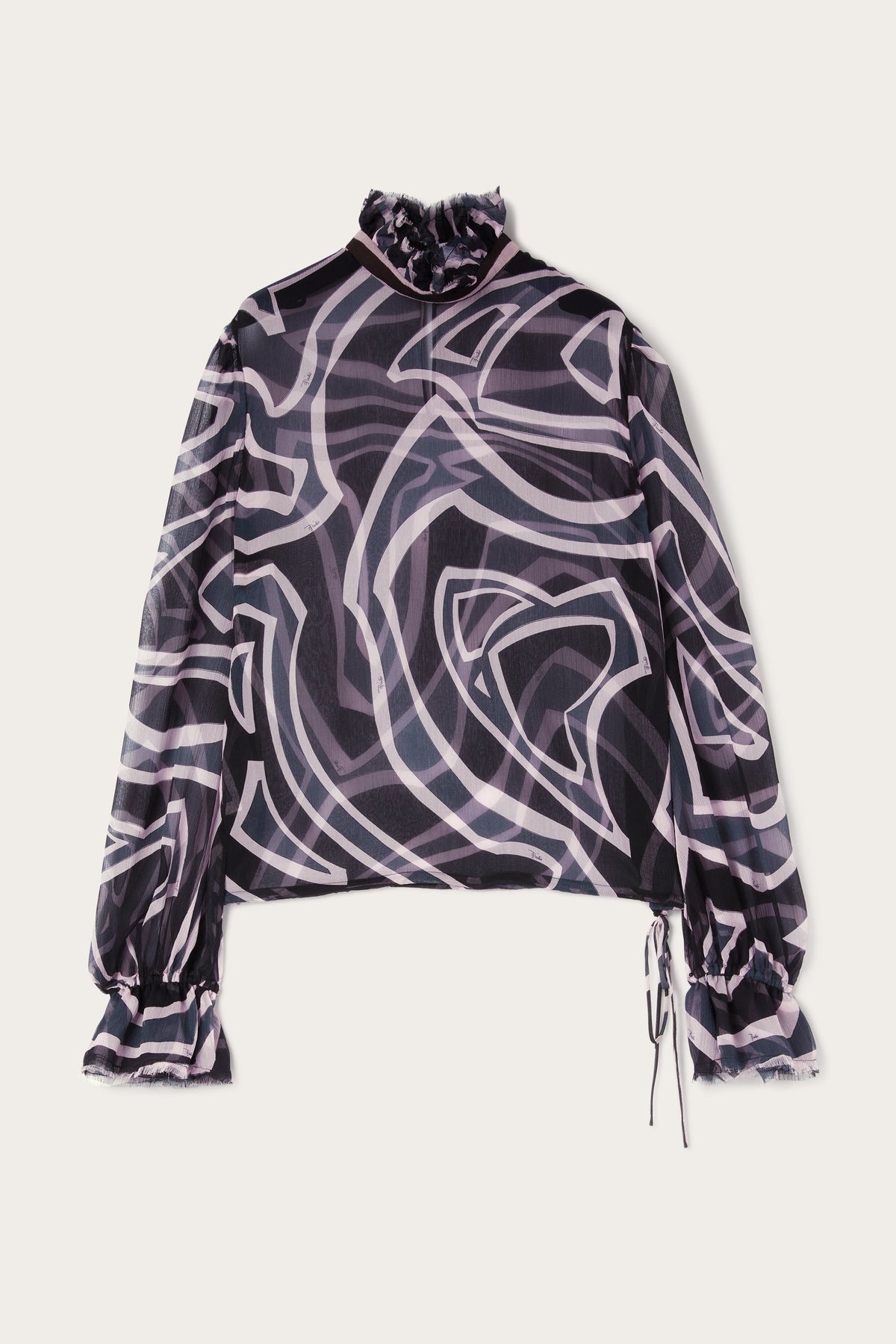 Labirinto Print Blouse with Balloon Sleeves
 WOMAN Pucci