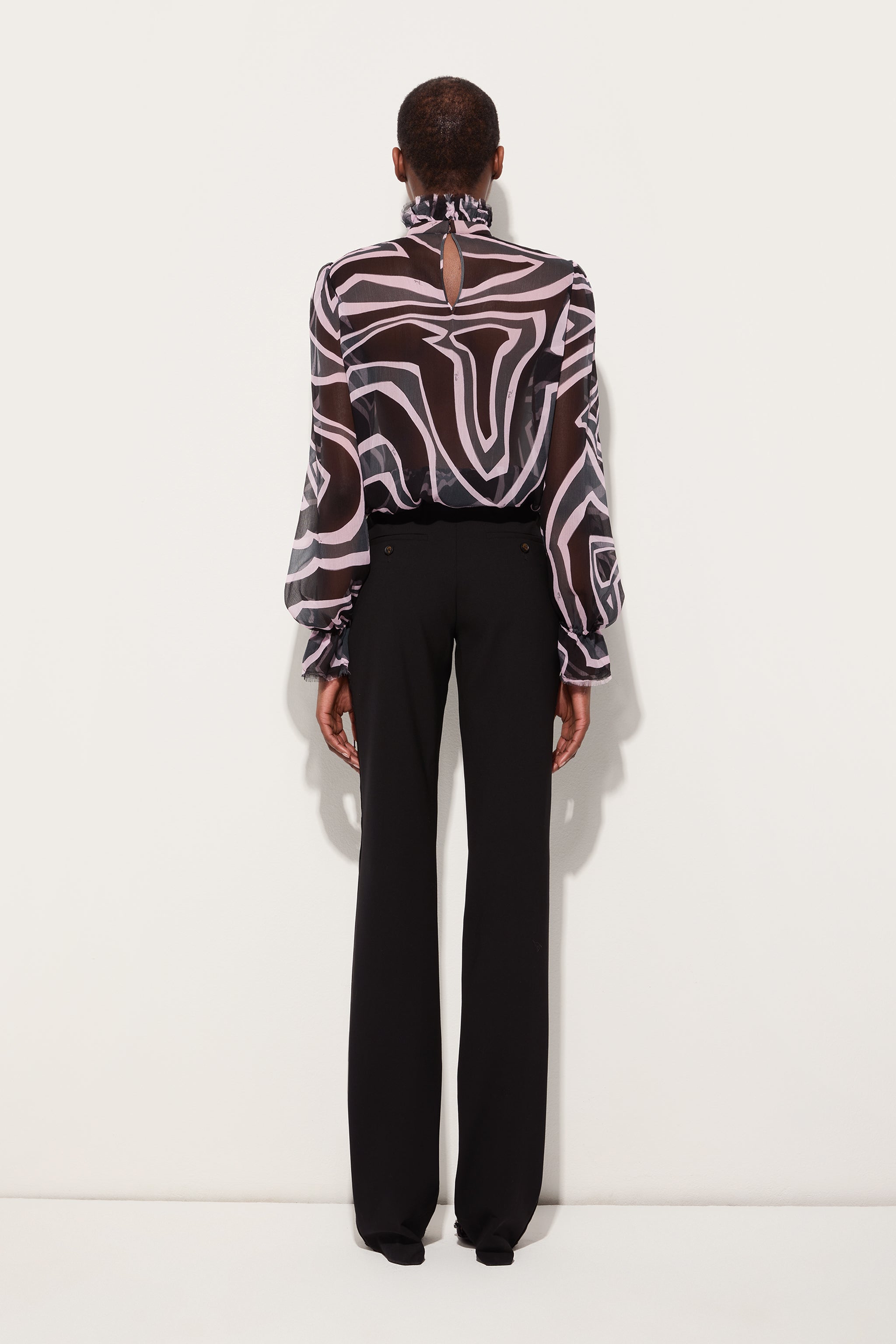 Labirinto Print Blouse with Balloon Sleeves
 WOMAN Pucci