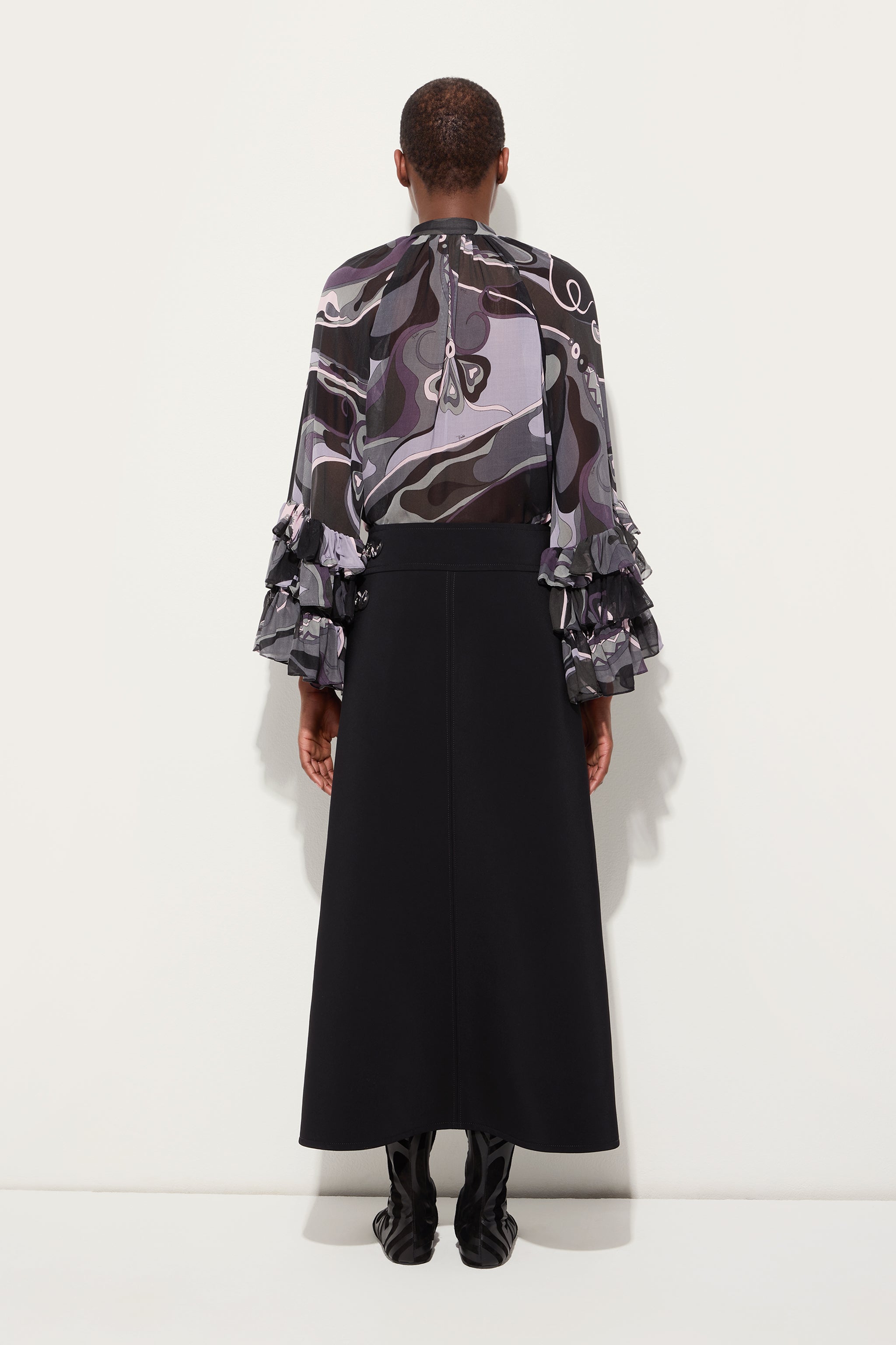 Orchidee Print Silk Blouse
 WOMAN Pucci