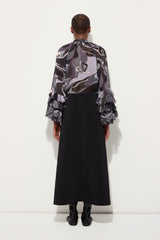 Orchidee Print Silk Blouse
 WOMAN Pucci