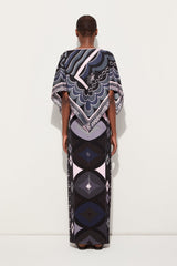 Istrice Print Silk Cape Blouse
 WOMAN Pucci