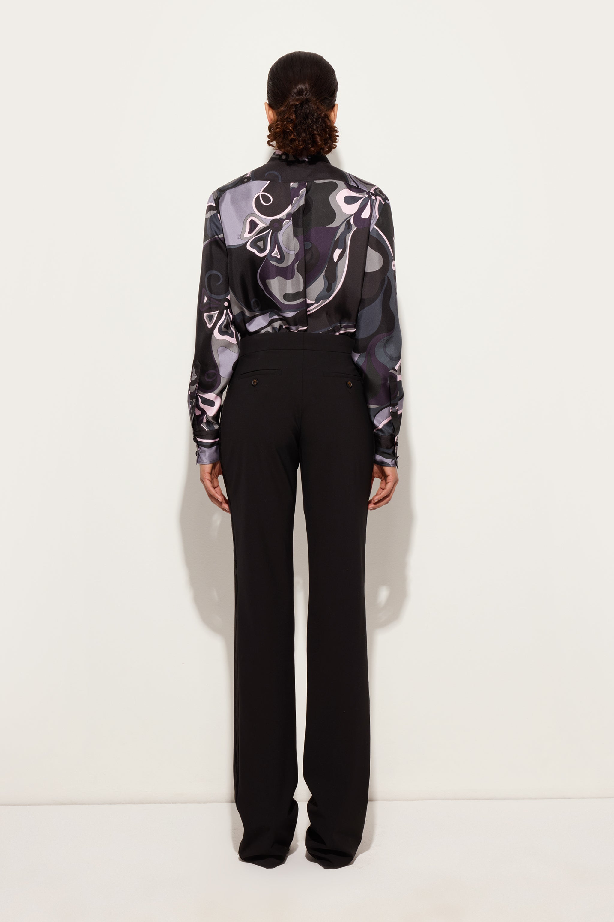 Orchidee Print Silk Twill Shirt
 WOMAN Pucci