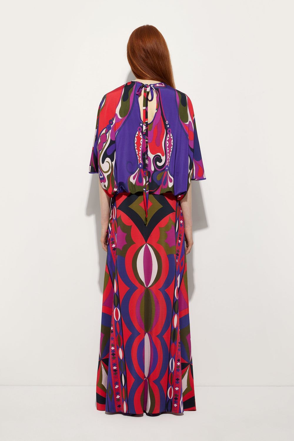Orchidee Print Cape Blouse
 WOMAN Pucci