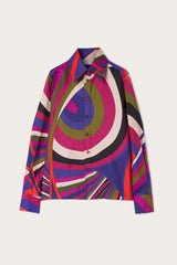 Iride Print Silk Twill Shirt
 WOMAN Pucci
