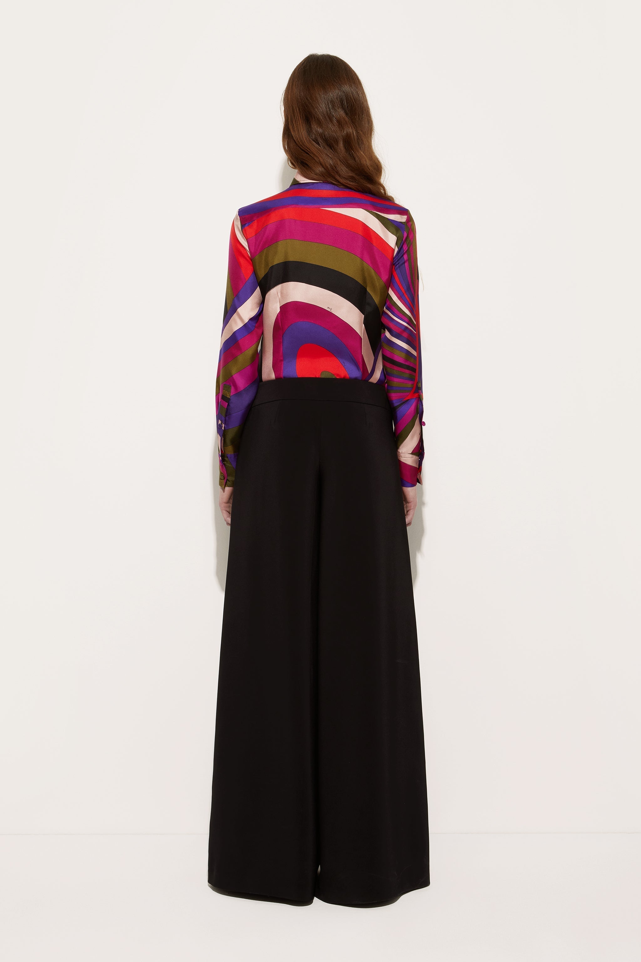 Iride Print Silk Twill Shirt
 WOMAN Pucci