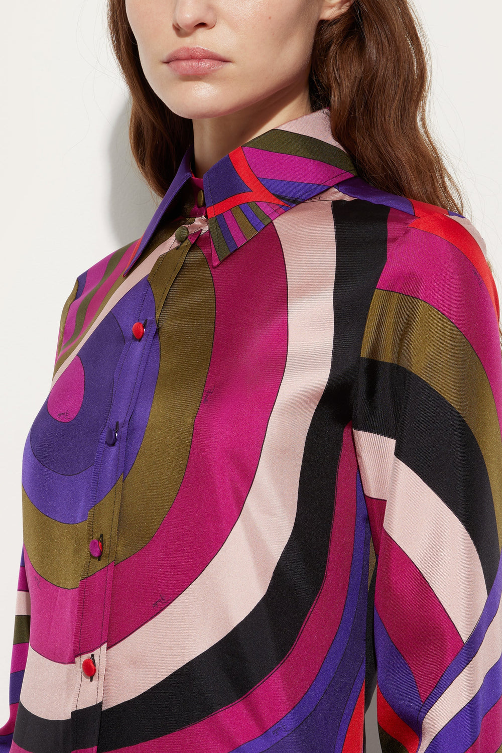 Iride Print Silk Twill Shirt
 WOMAN Pucci