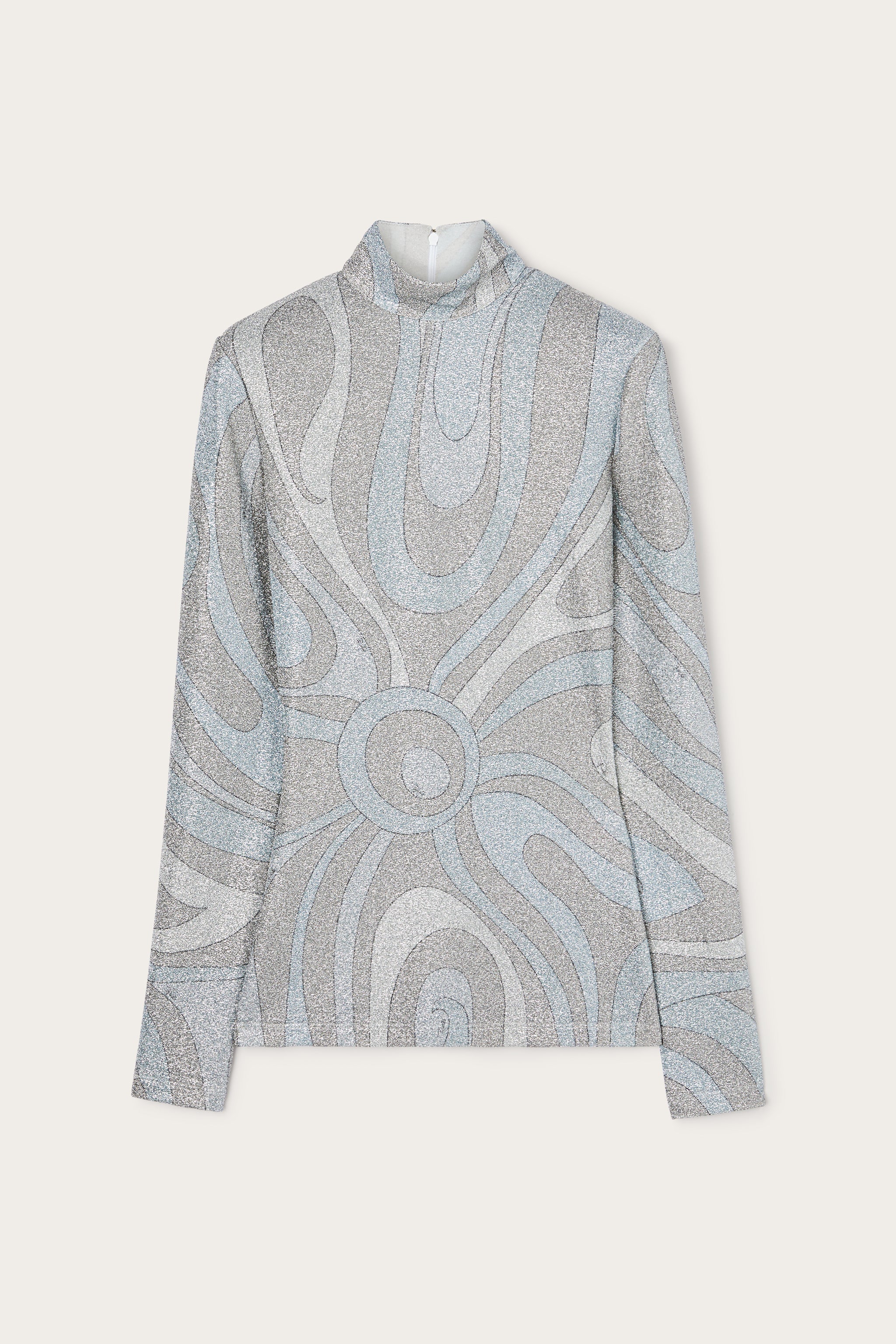 Marmo Print High-neck Lamé Top
 WOMAN Pucci