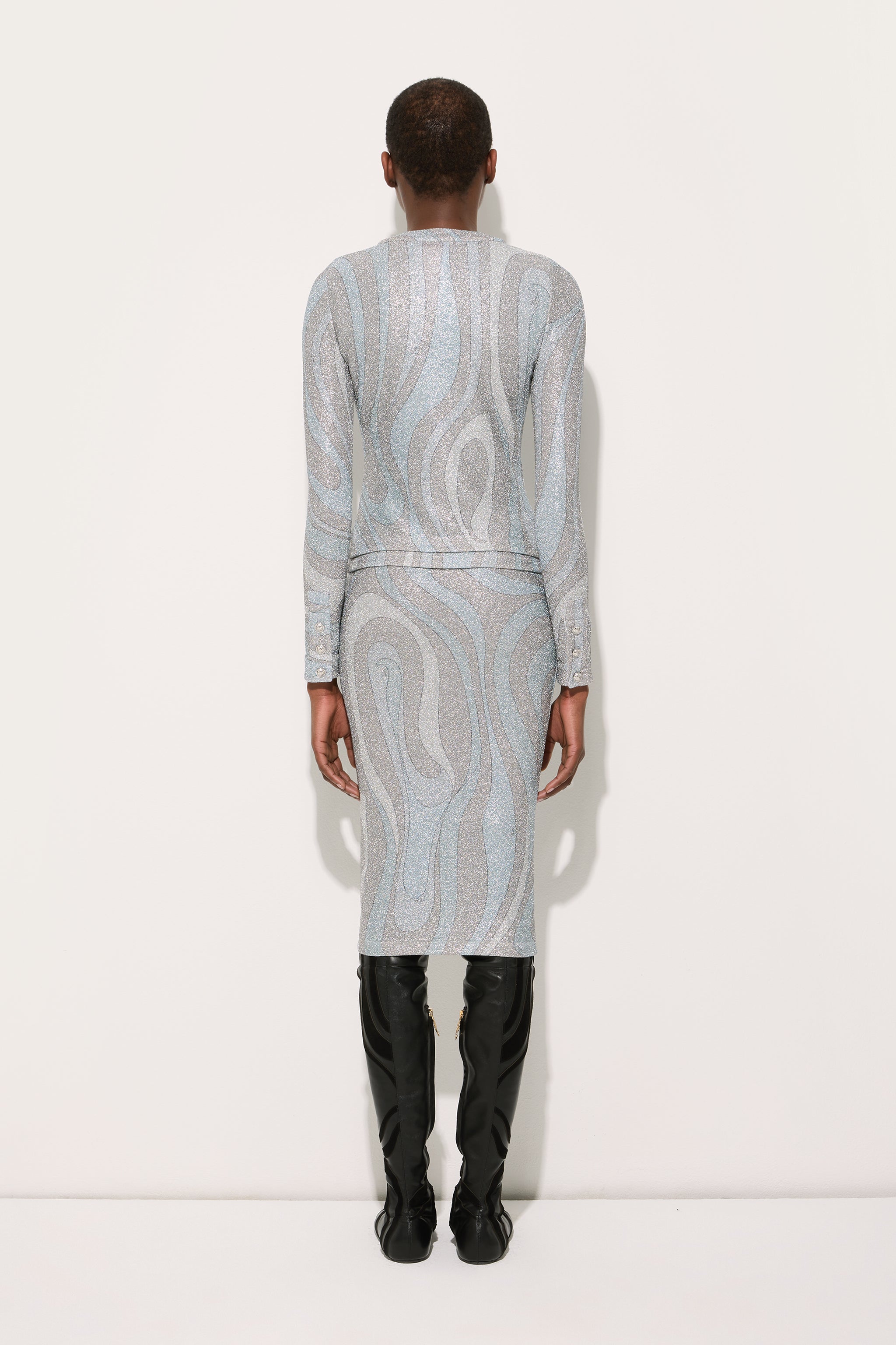Marmo Jersey Lamé Cardigan
 WOMAN Pucci