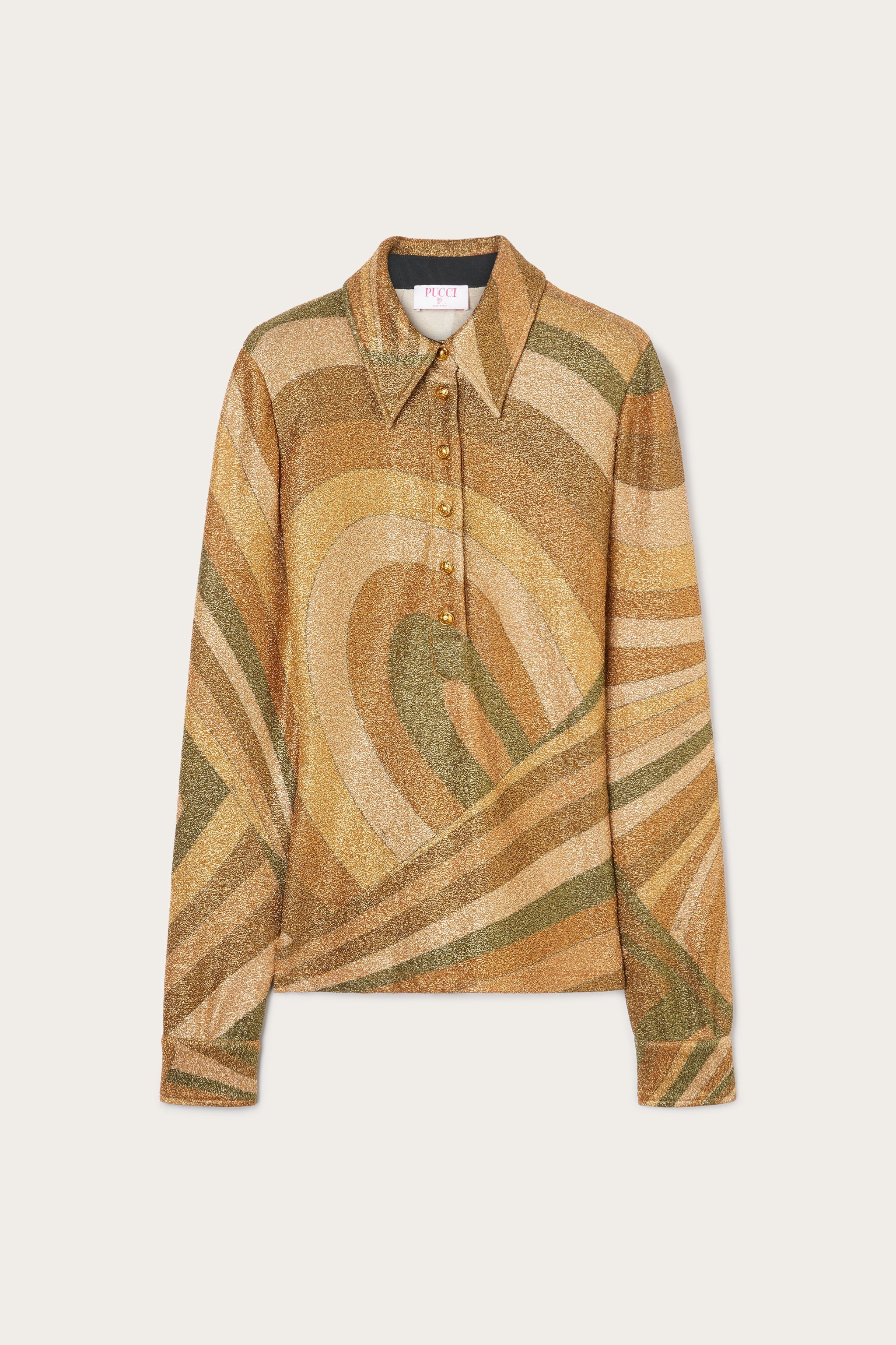 Iride Print Lamé Jersey Top
 WOMAN Pucci
