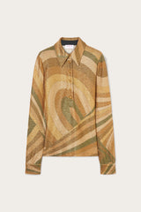 Iride Print Lamé Jersey Top
 WOMAN Pucci
