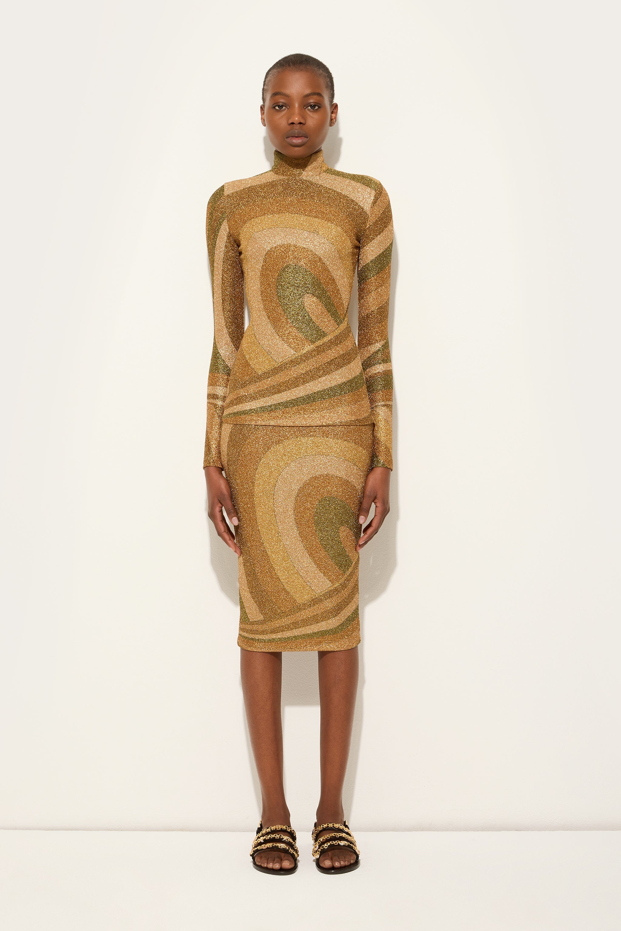 Iride Print Lamé Jersey Top
 WOMAN Pucci
