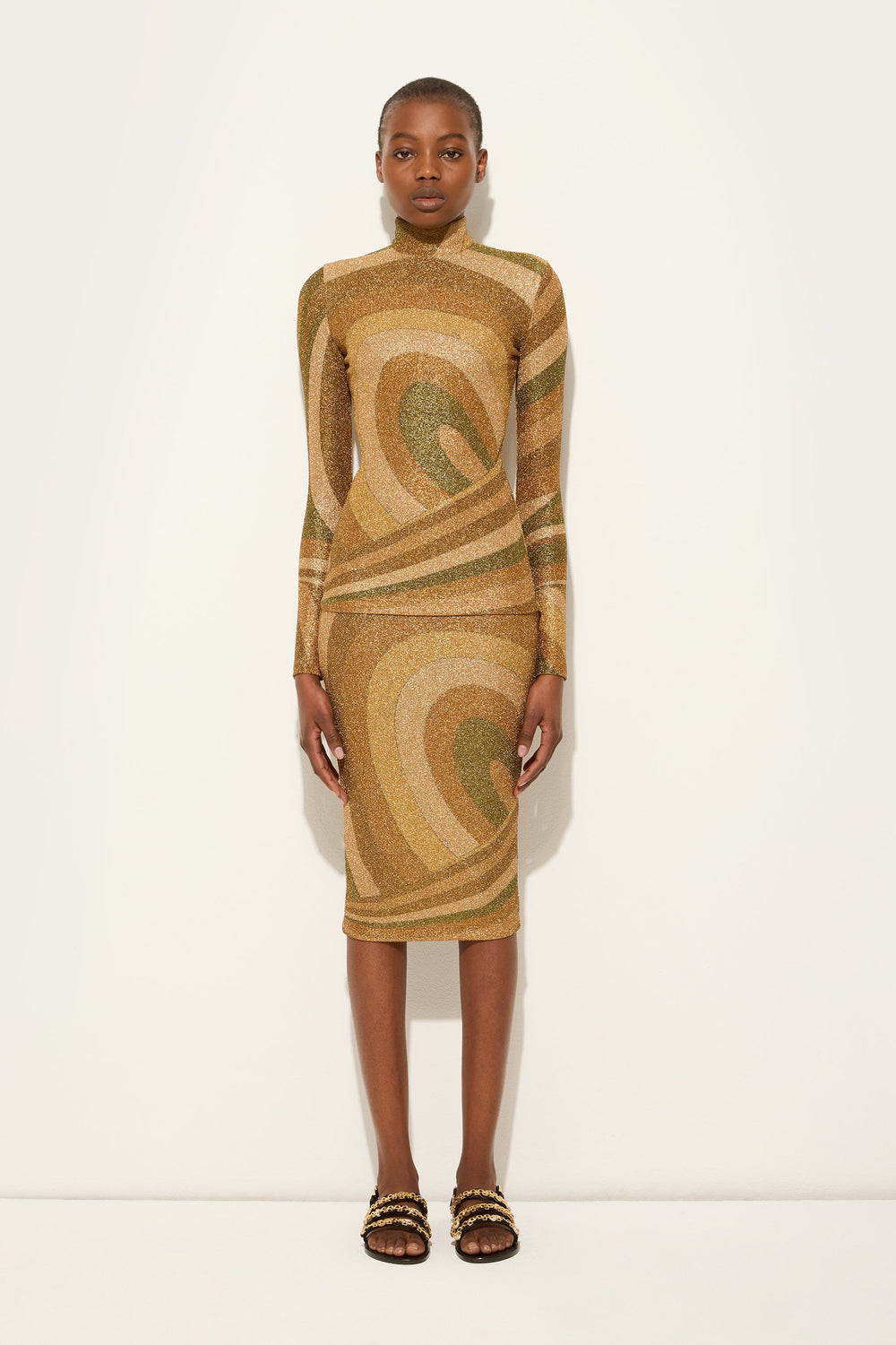 Iride Print Lamé Jersey Top
 WOMAN Pucci