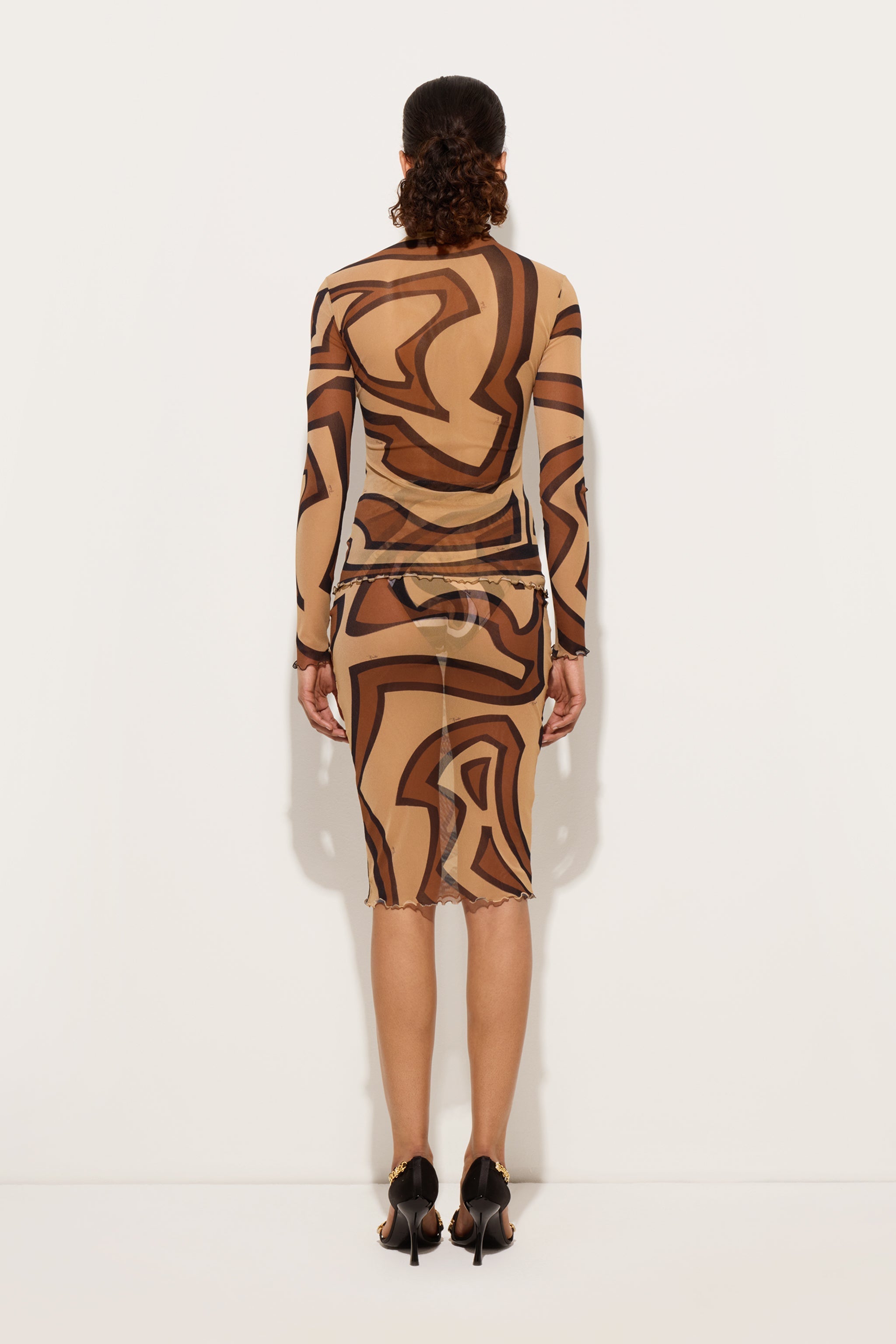 Labirinto Print Tulle Top
 WOMAN Pucci