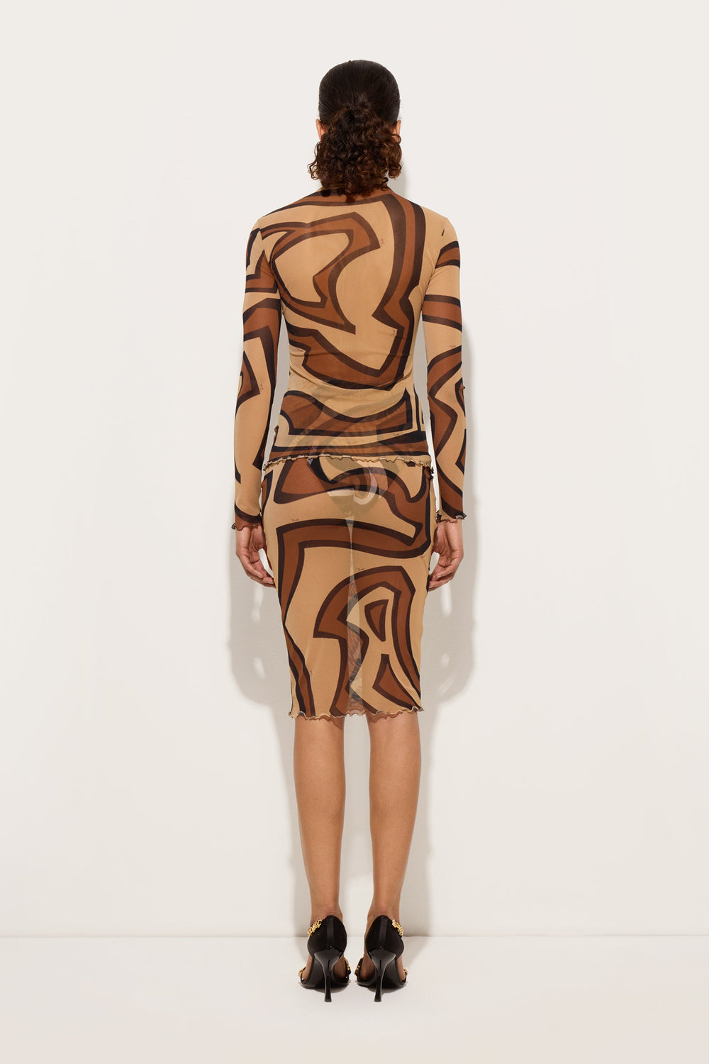 Labirinto Print Tulle Top
 WOMAN Pucci