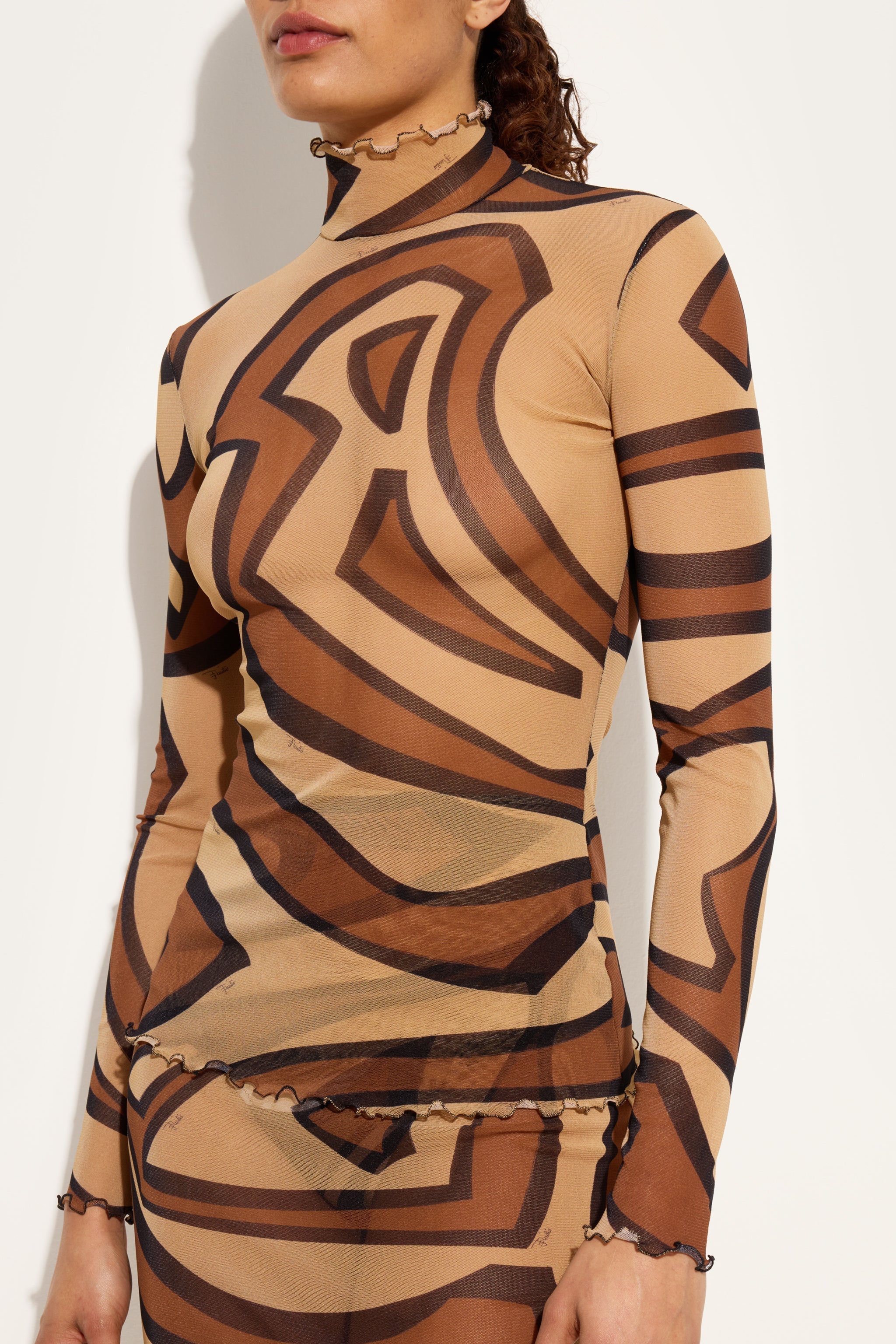 Labirinto Print Tulle Top
 WOMAN Pucci