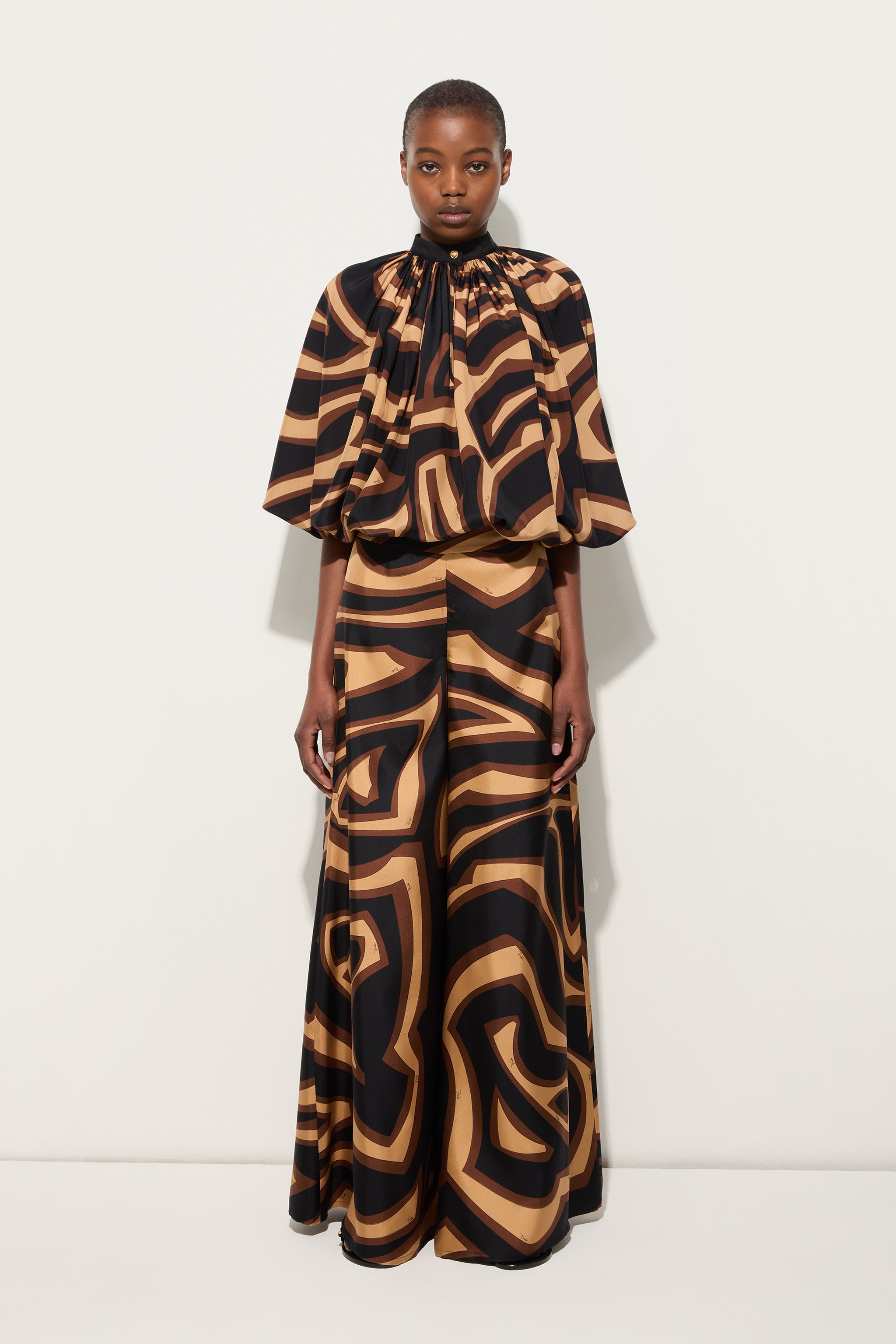 Labirinto Print Voluminous Blouse
 WOMAN Pucci