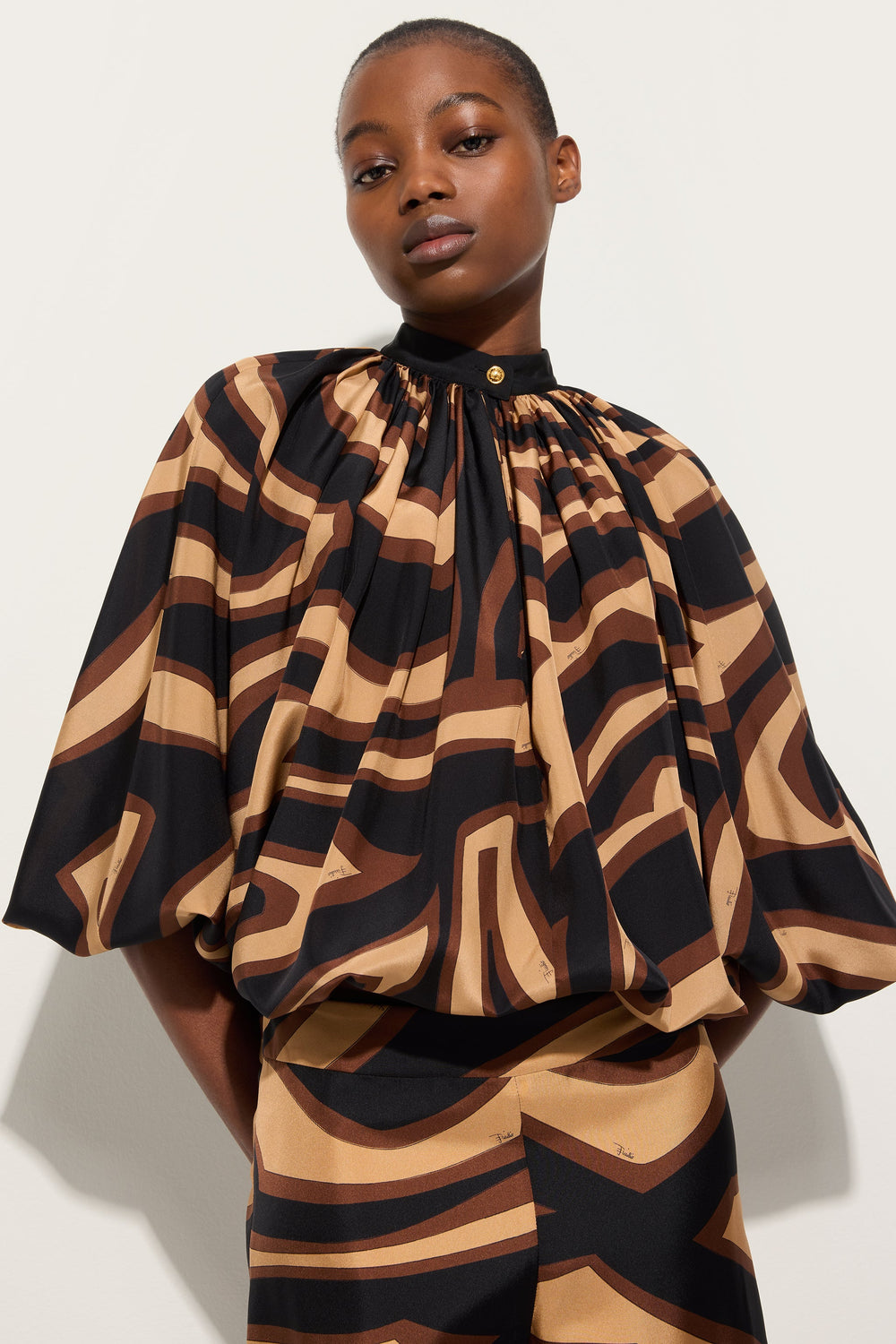 Labirinto Print Voluminous Blouse
 WOMAN Pucci