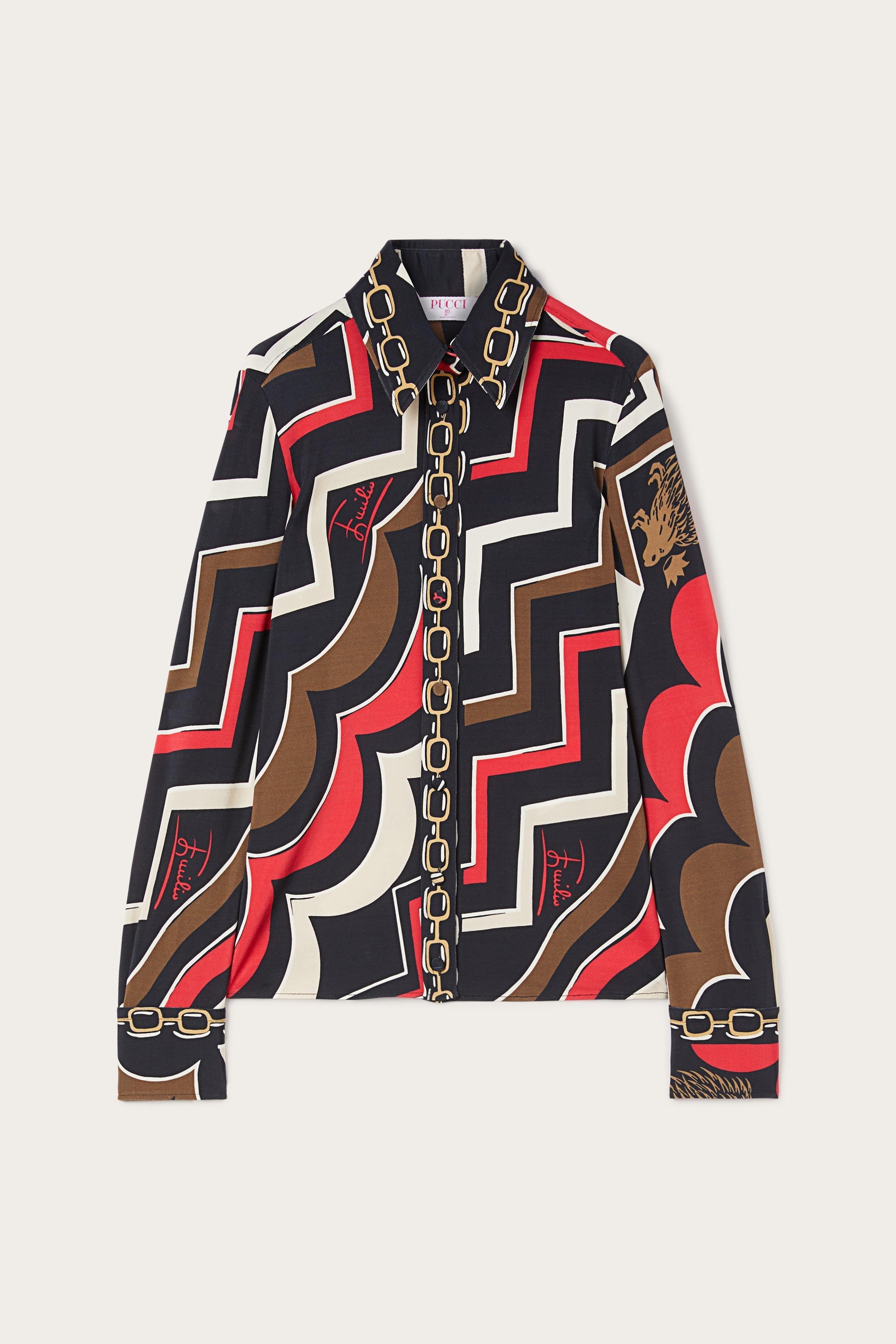 Istrice Print Jersey Shirt
 WOMAN Pucci