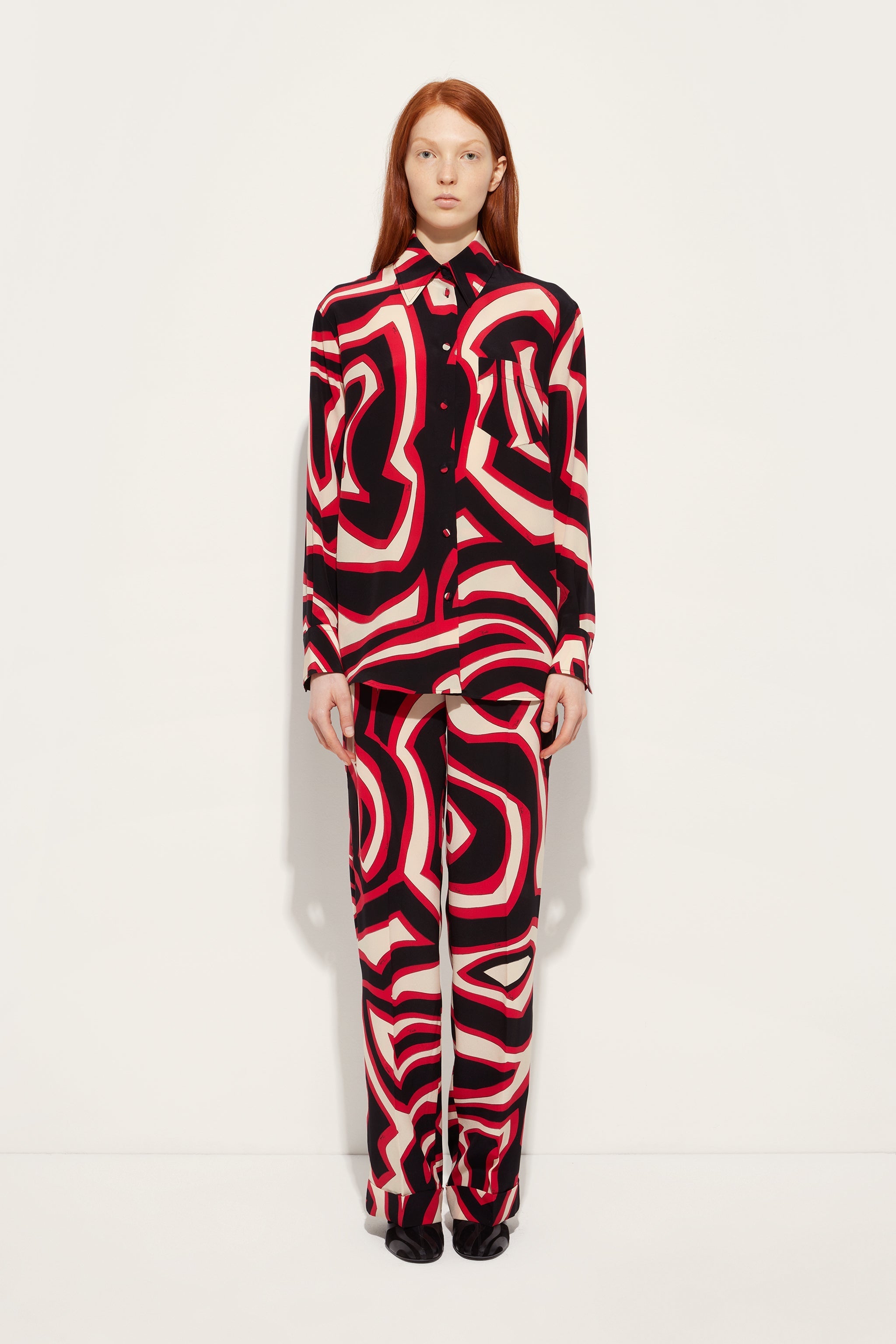 Labirinto Print Silk Twill Shirt
 WOMAN Pucci