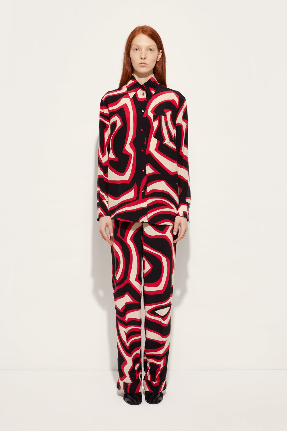 Labirinto Print Silk Twill Shirt
 WOMAN Pucci