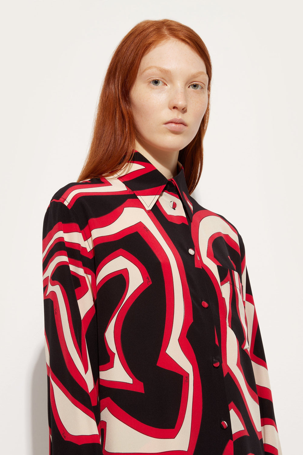 Labirinto Print Silk Twill Shirt
 WOMAN Pucci