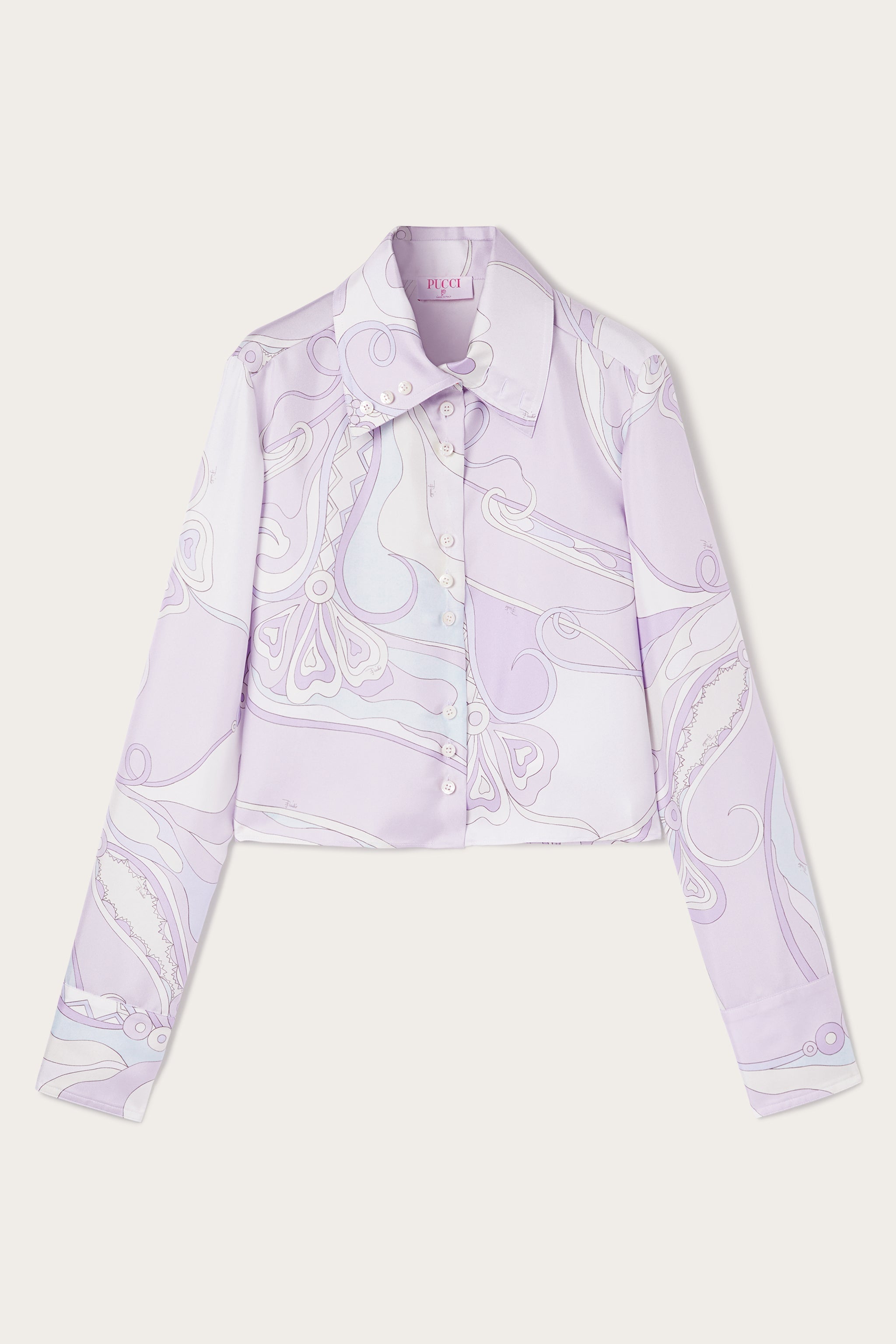 Orchidee Print Silk Twill Shirt
 WOMAN Pucci