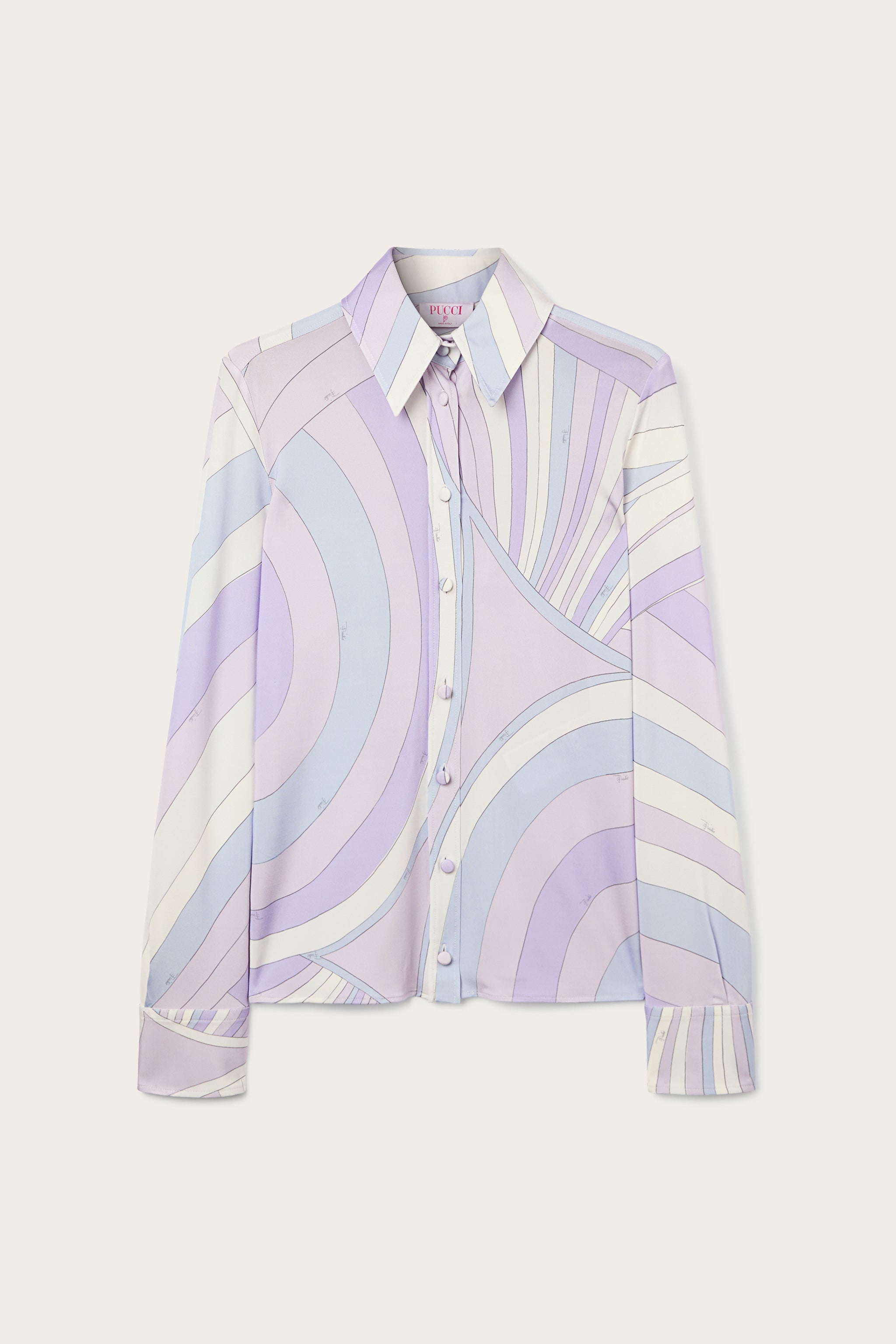 Iride Print Satin Jersey Shirt
 WOMAN Pucci