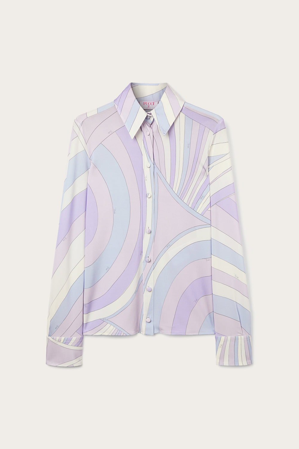 Iride Print Satin Jersey Shirt
 WOMAN Pucci