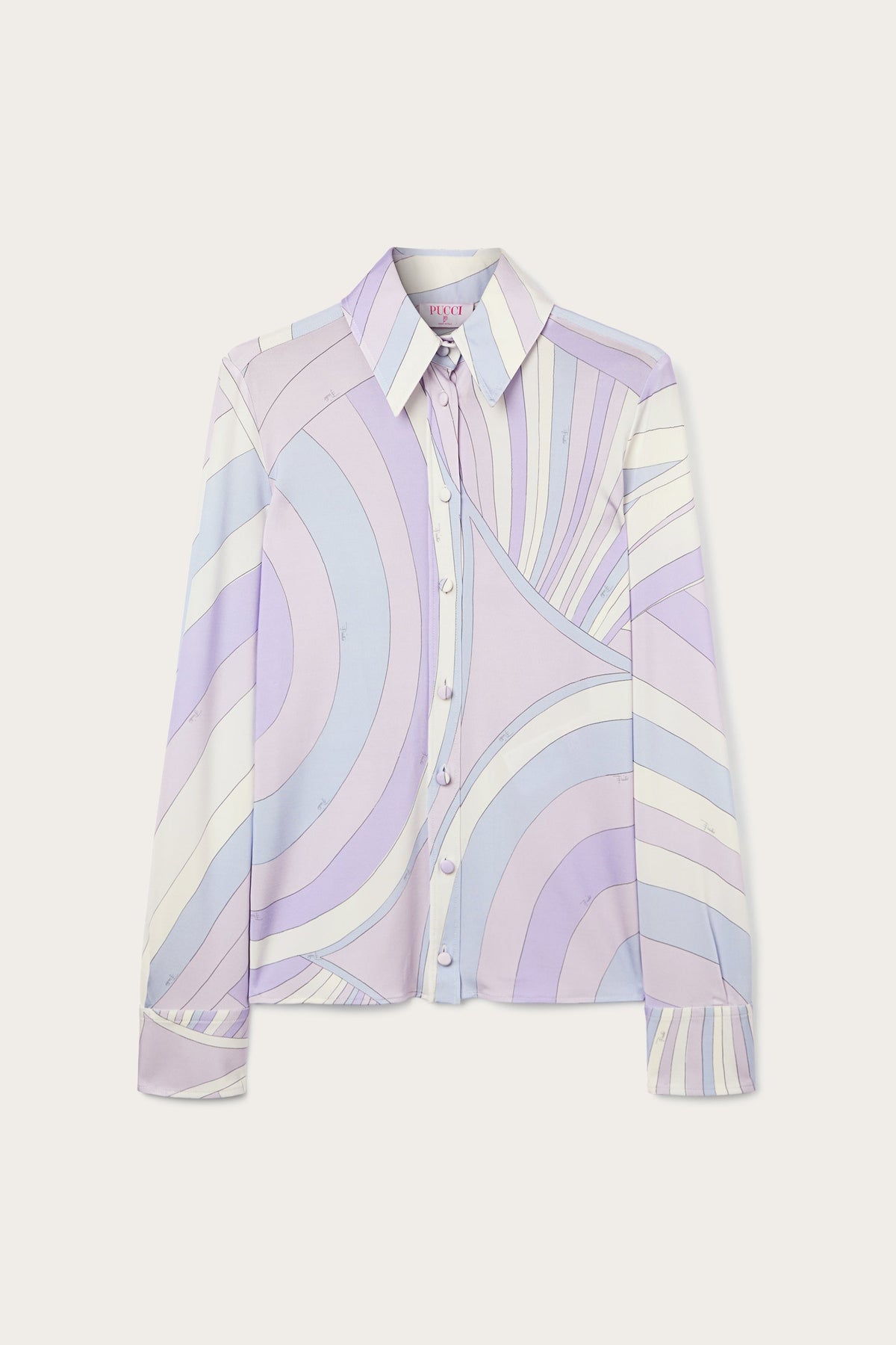 Iride Print Satin Jersey Shirt
 WOMAN Pucci