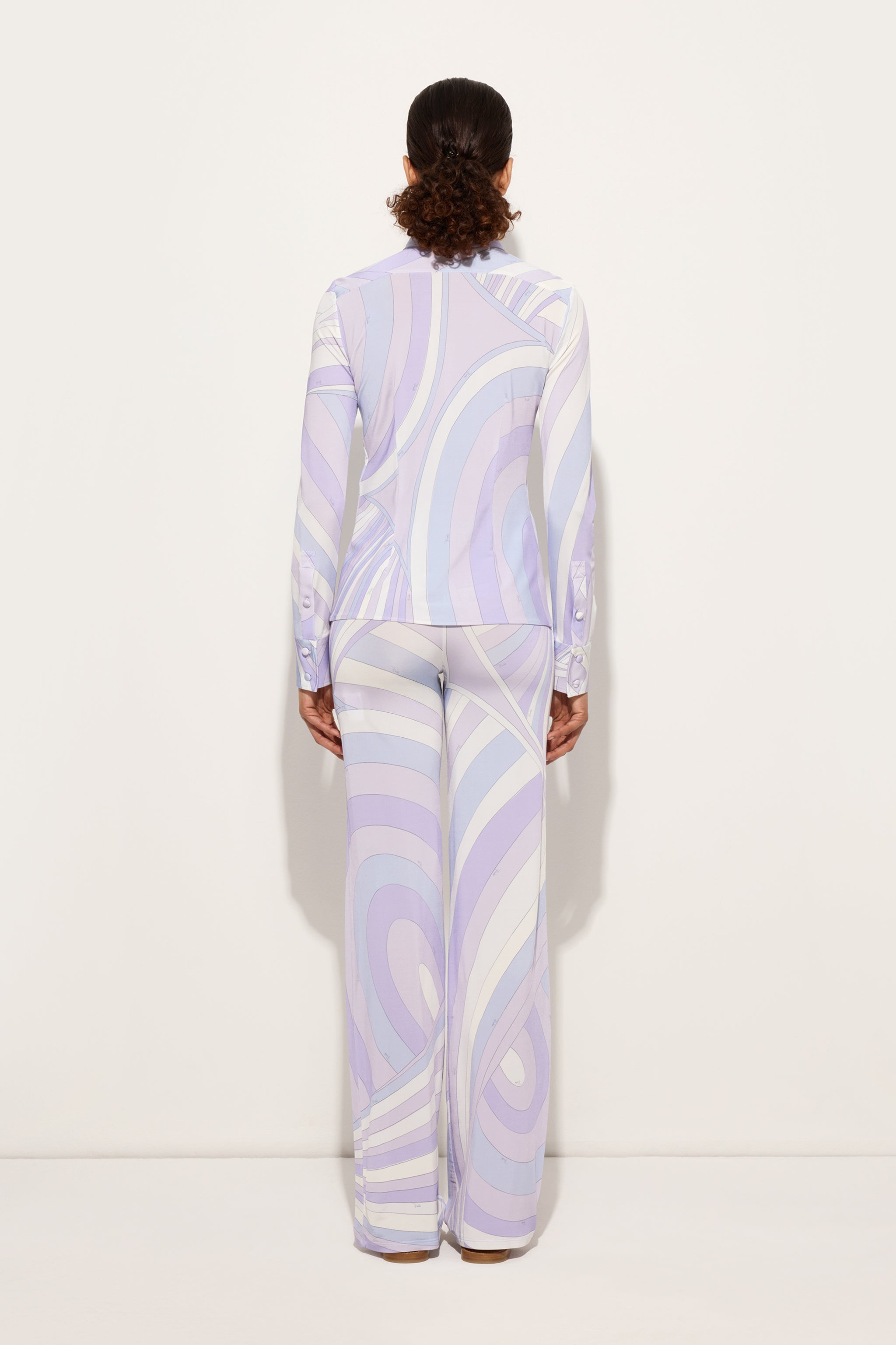 Iride Print Satin Jersey Shirt
 WOMAN Pucci