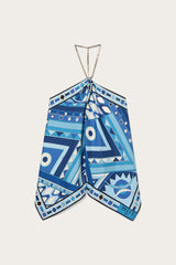 Vivara Print Sleeveless Silk Top
 WOMAN Pucci
