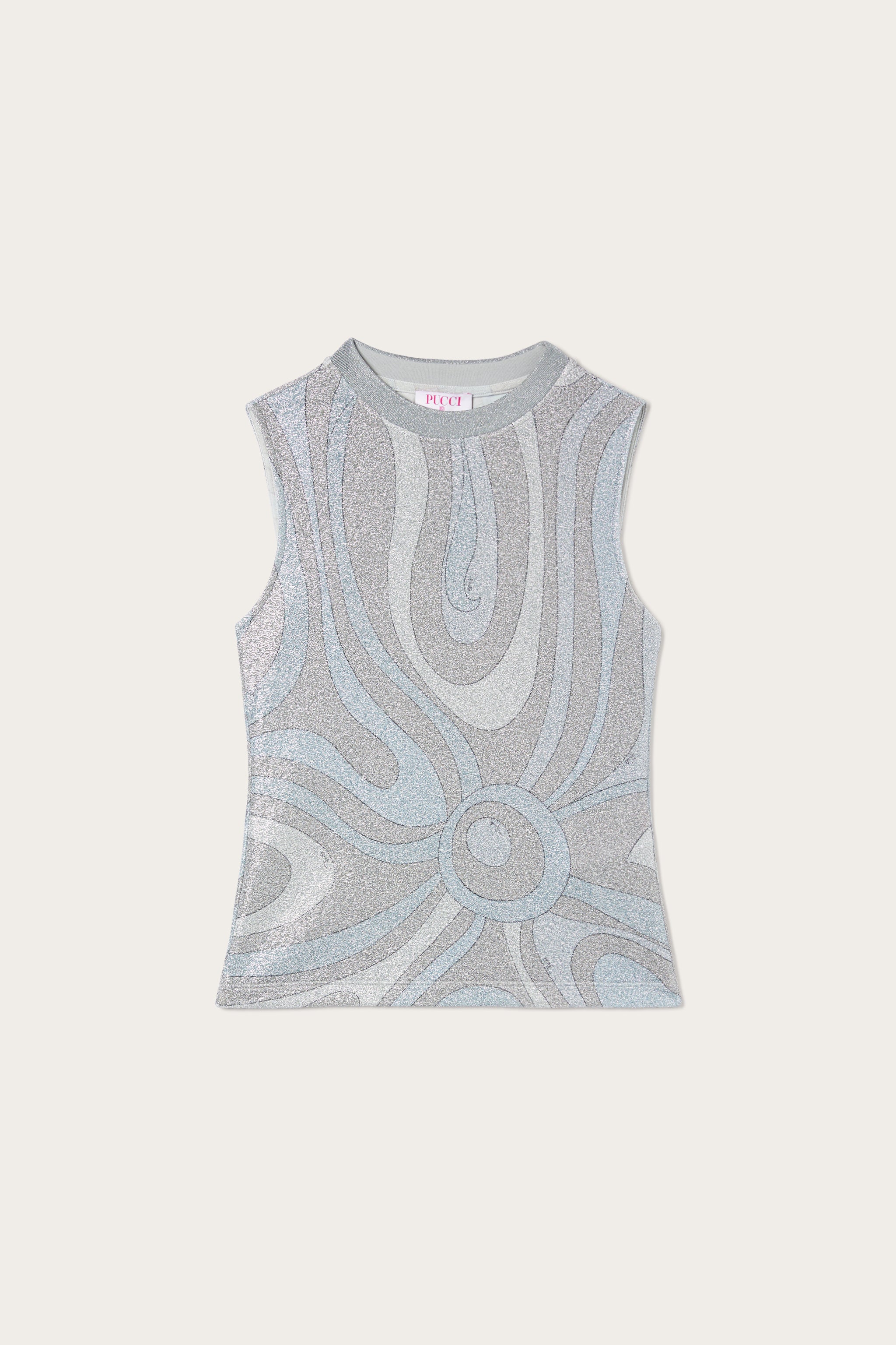 Marmo Print Lamé Jersey Top
 WOMAN Pucci