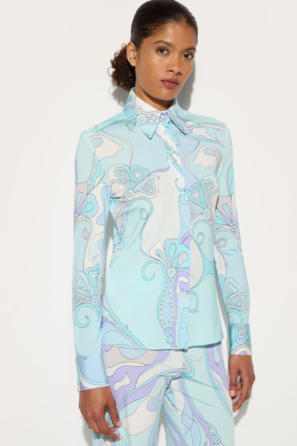 Orchidee Print Shirt
 WOMAN Pucci