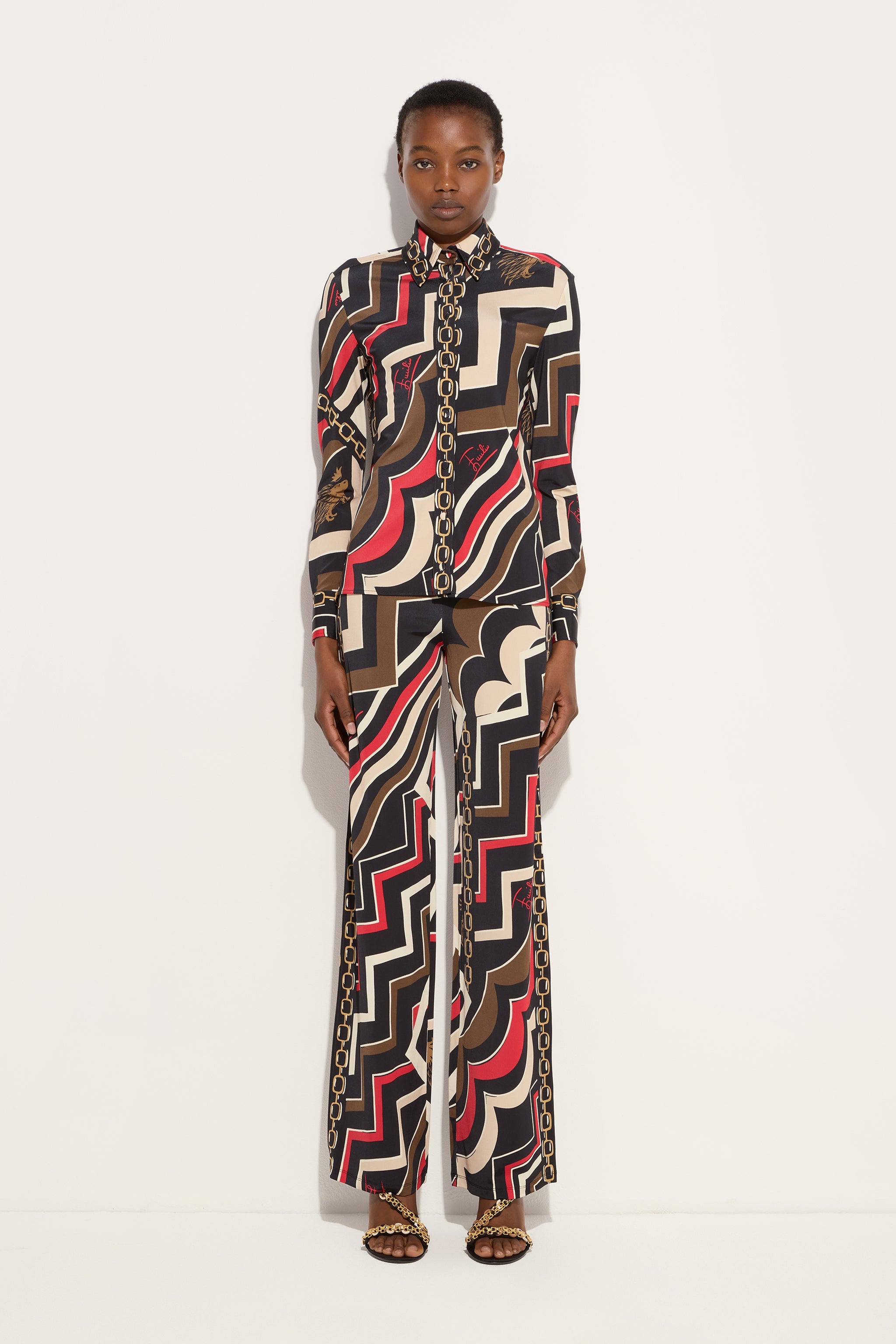 Istrice Print Straight-Leg Trousers
 WOMAN Pucci