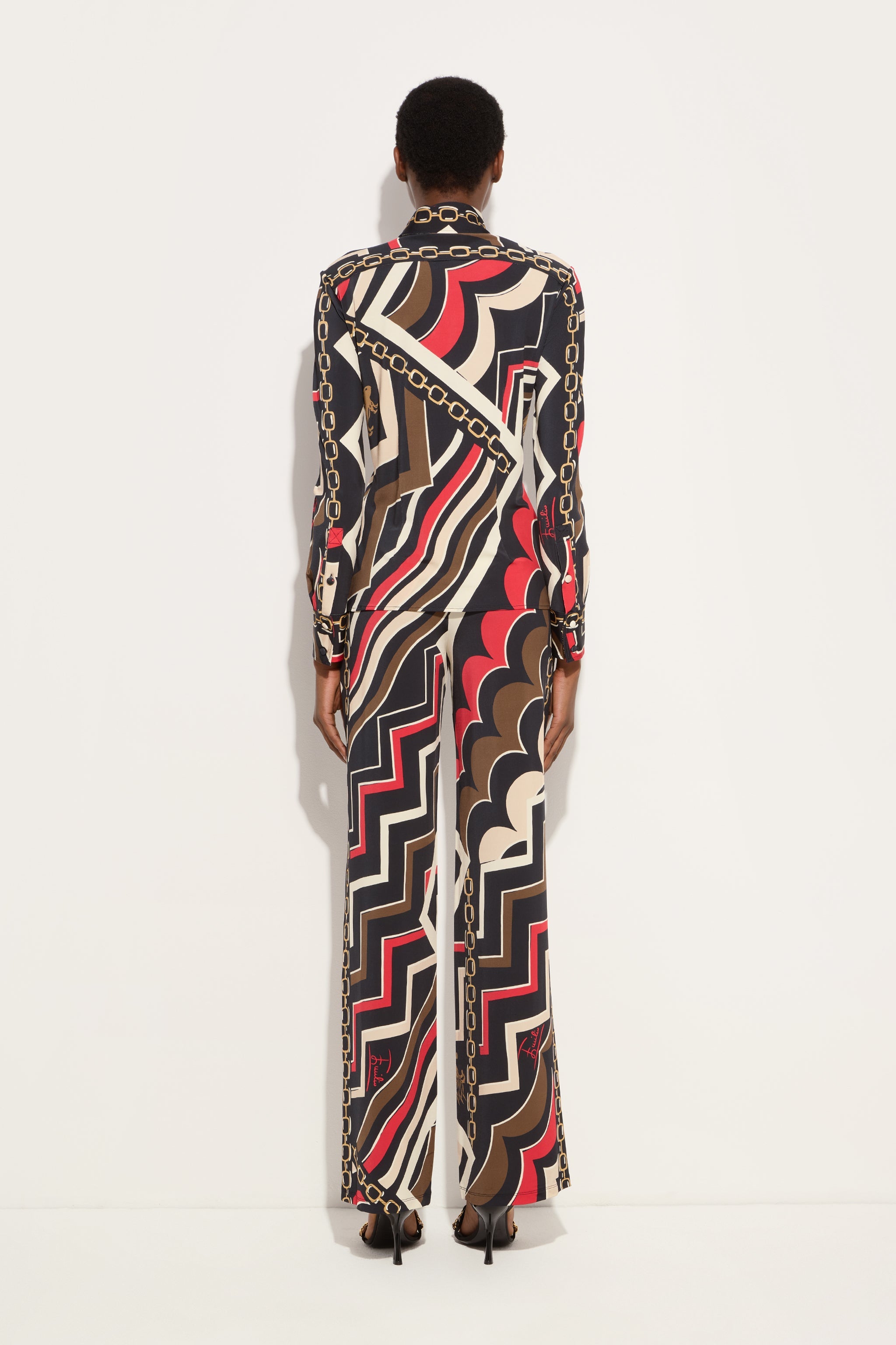 Istrice Print Straight-Leg Trousers
 WOMAN Pucci