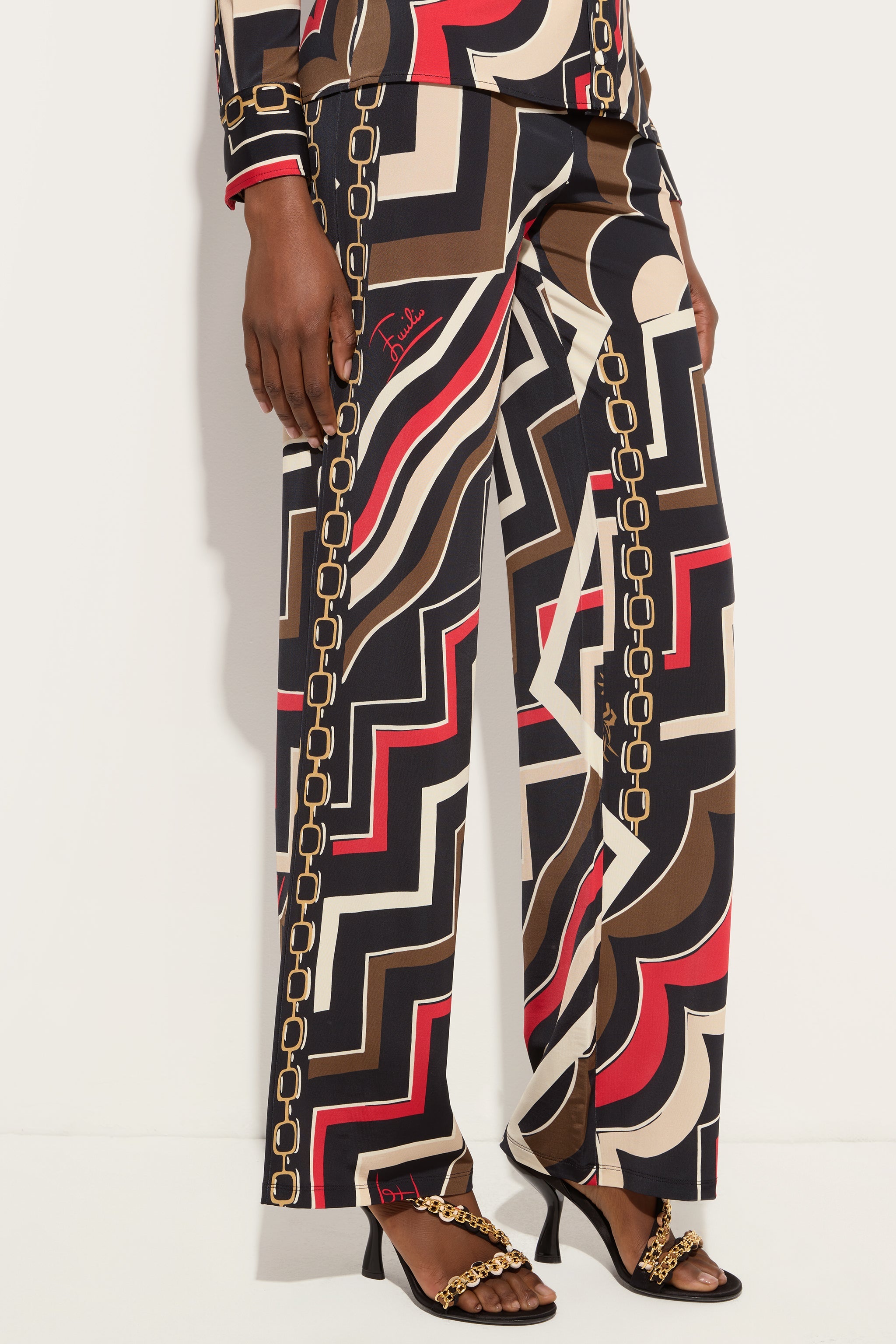Istrice Print Straight-Leg Trousers
 WOMAN Pucci