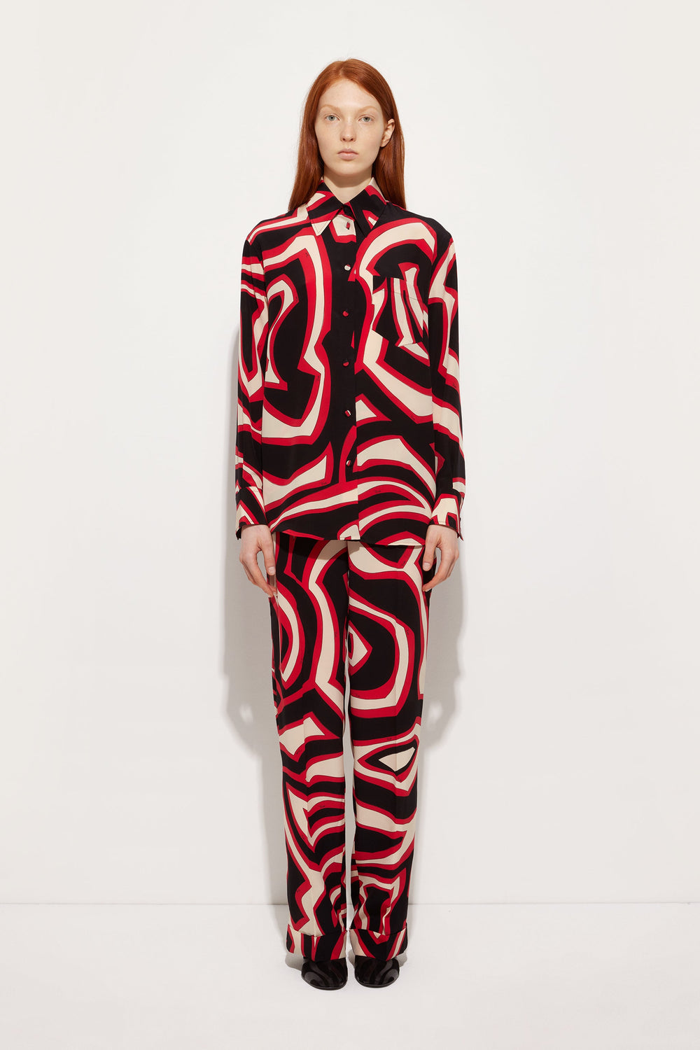 Labirinto Print Silk Pajama Trousers
 WOMAN Pucci