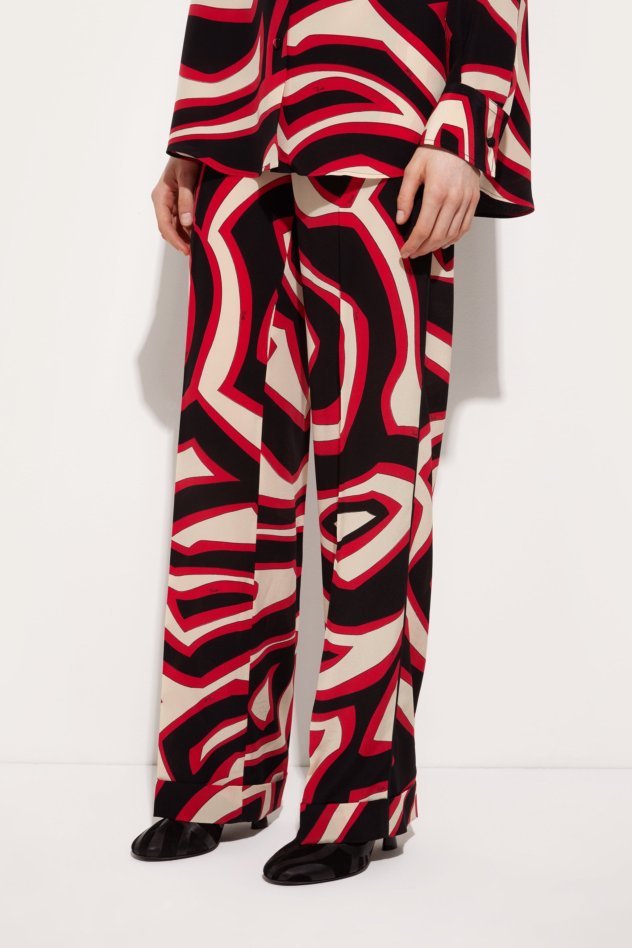 Labirinto Print Silk Pajama Trousers
 WOMAN Pucci
