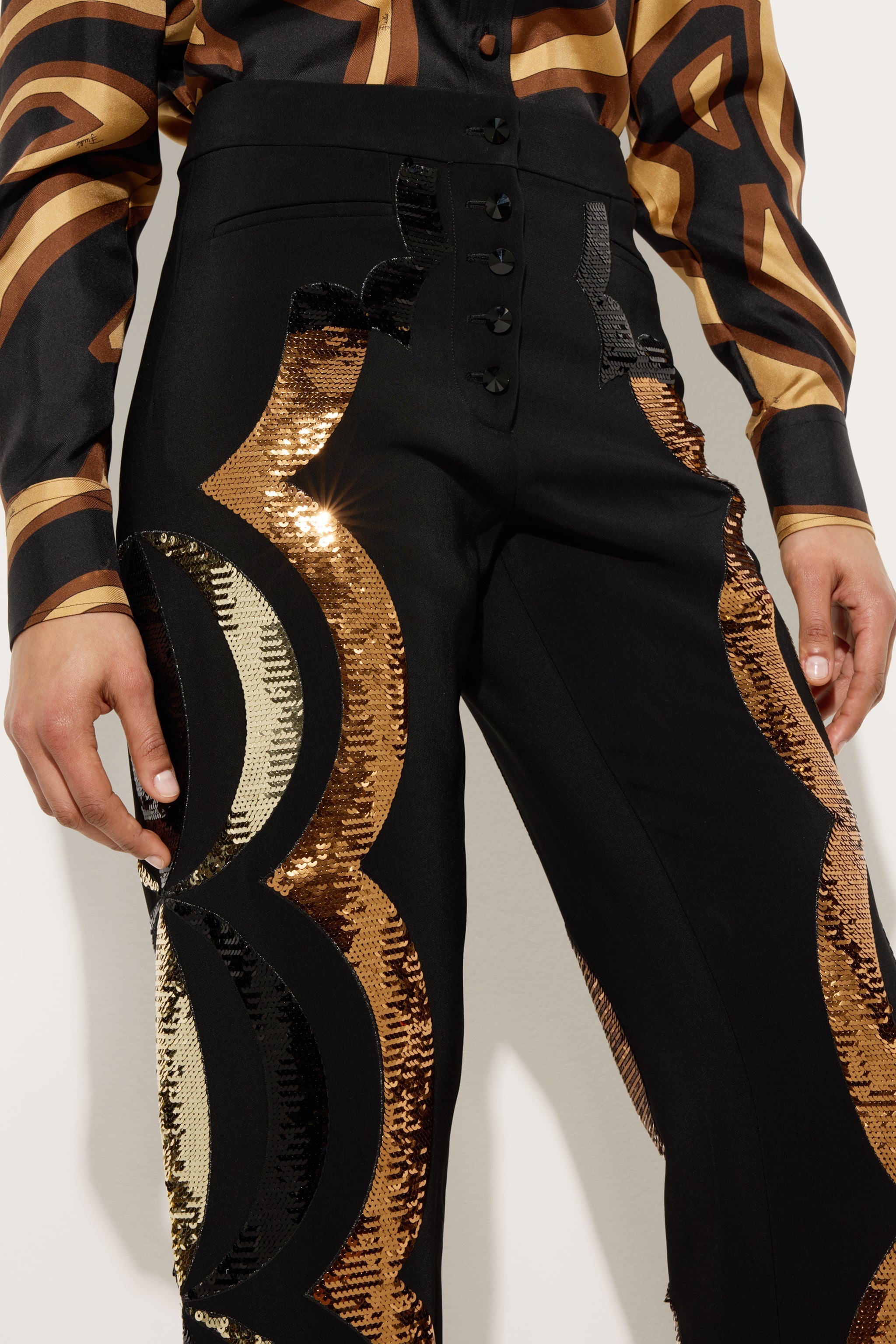 Embroidered Straight-Leg Pants
 WOMAN Pucci