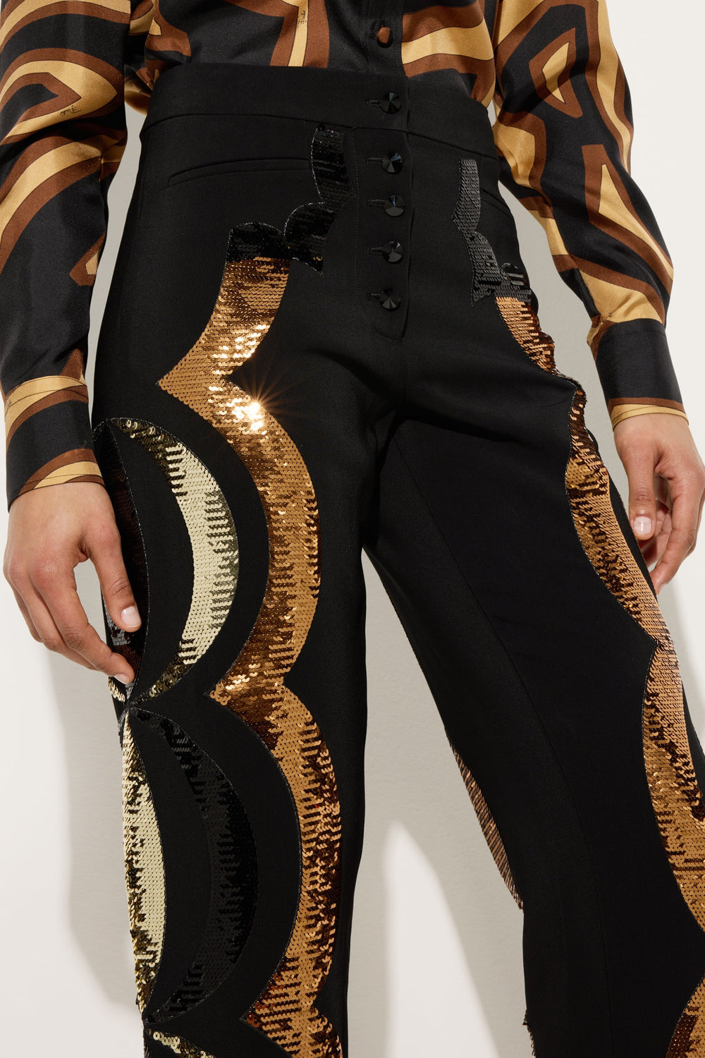 Embroidered Straight-Leg Pants
 WOMAN Pucci