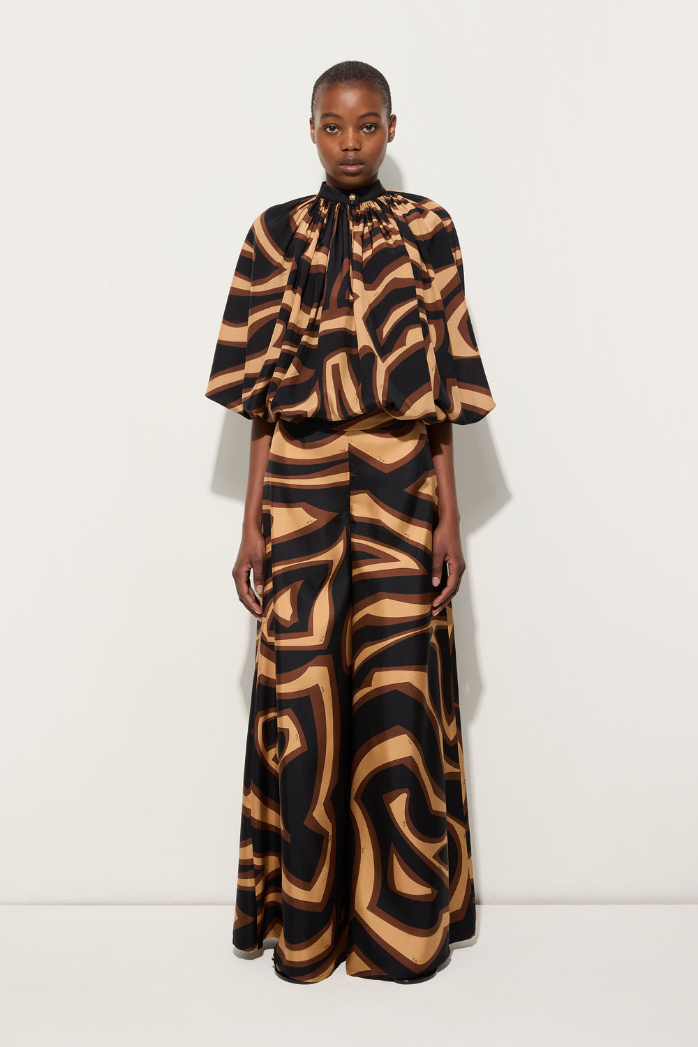 Labirinto Print Silk Trousers
 WOMAN Pucci