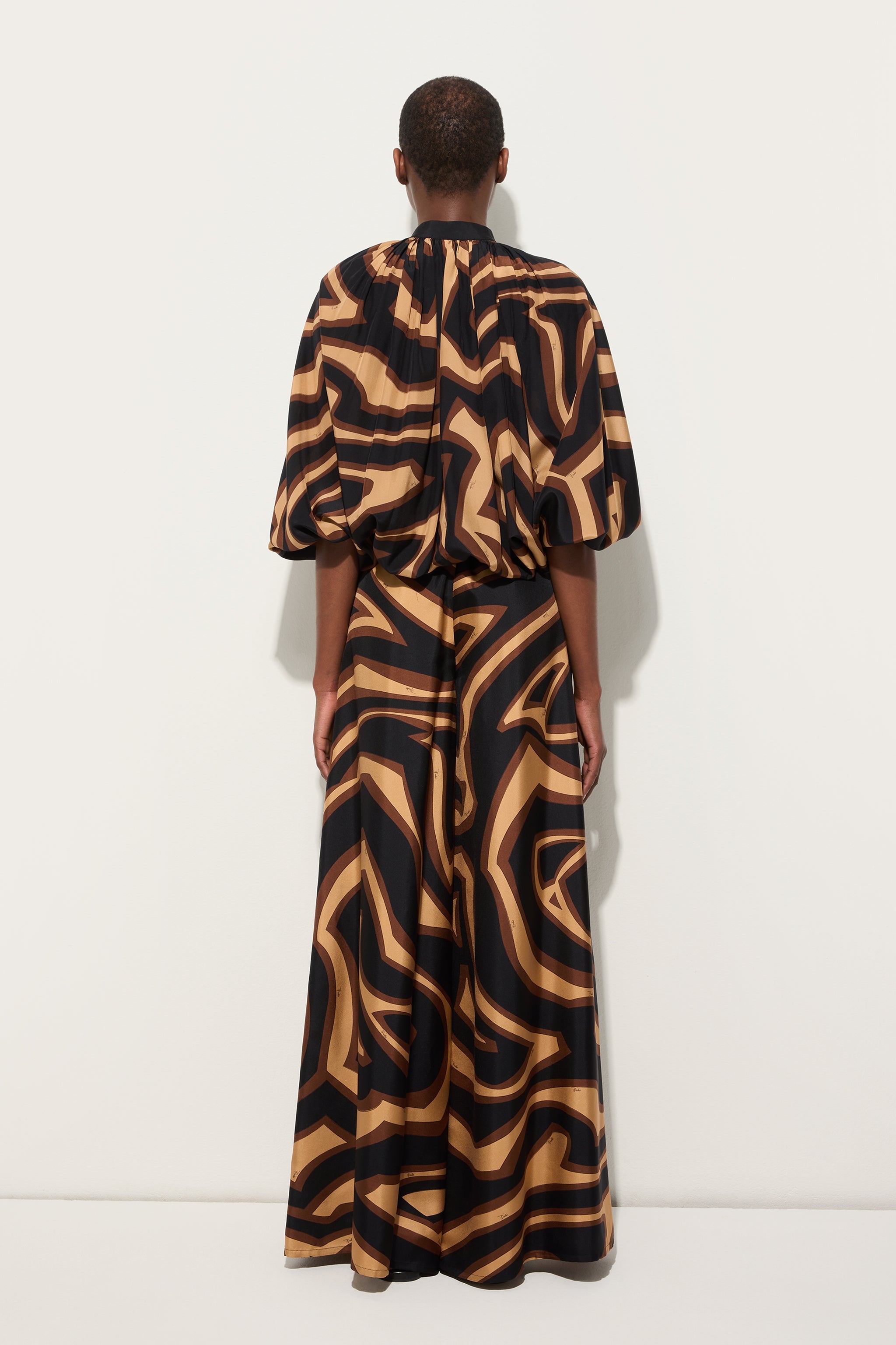 Labirinto Print Silk Trousers
 WOMAN Pucci
