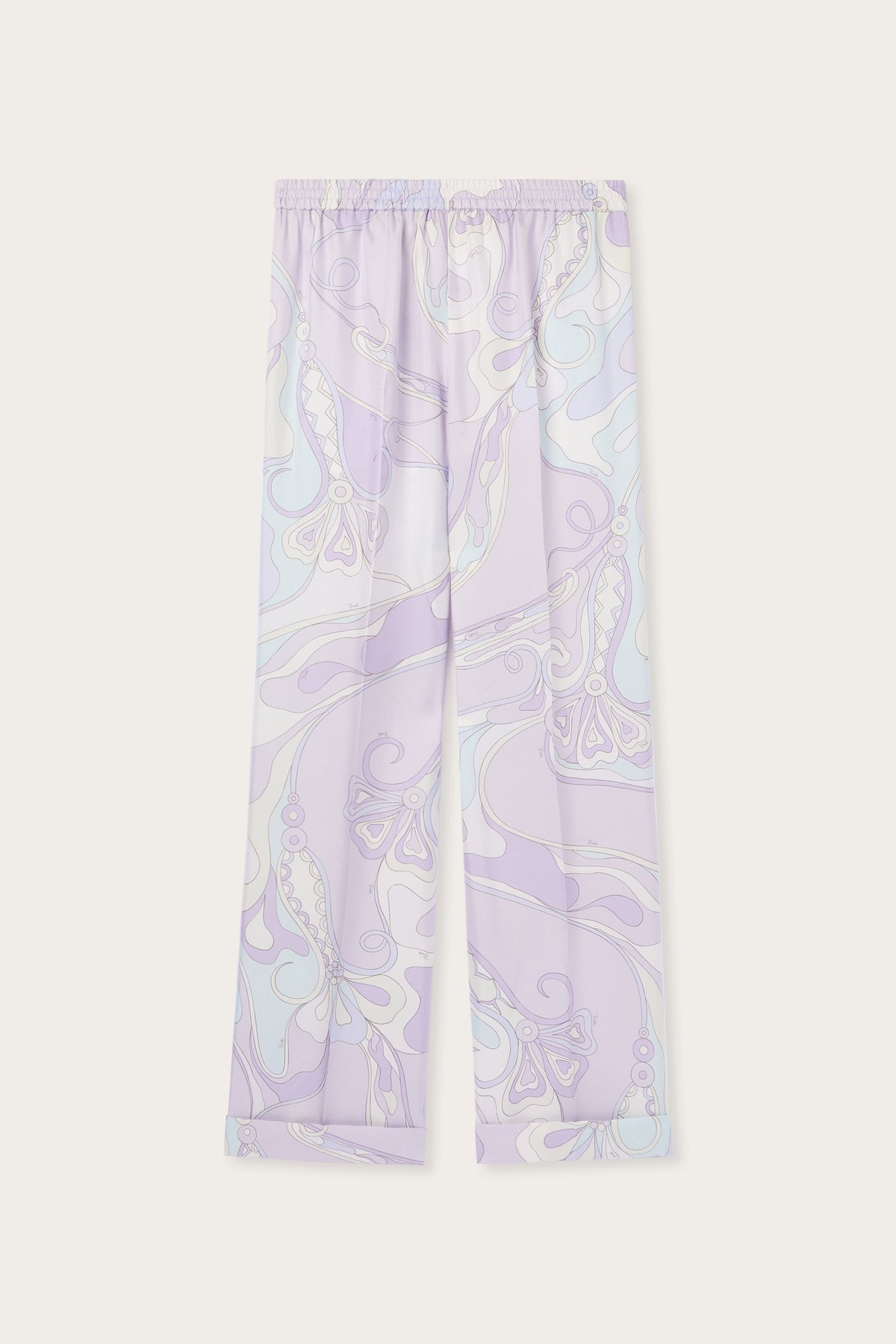 Orchidee Print Silk Pajama Trousers
 WOMAN Pucci