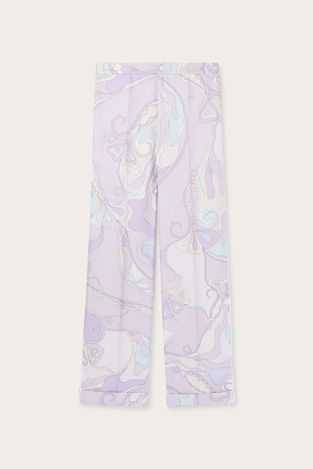 Orchidee Print Silk Pajama Trousers
 WOMAN Pucci
